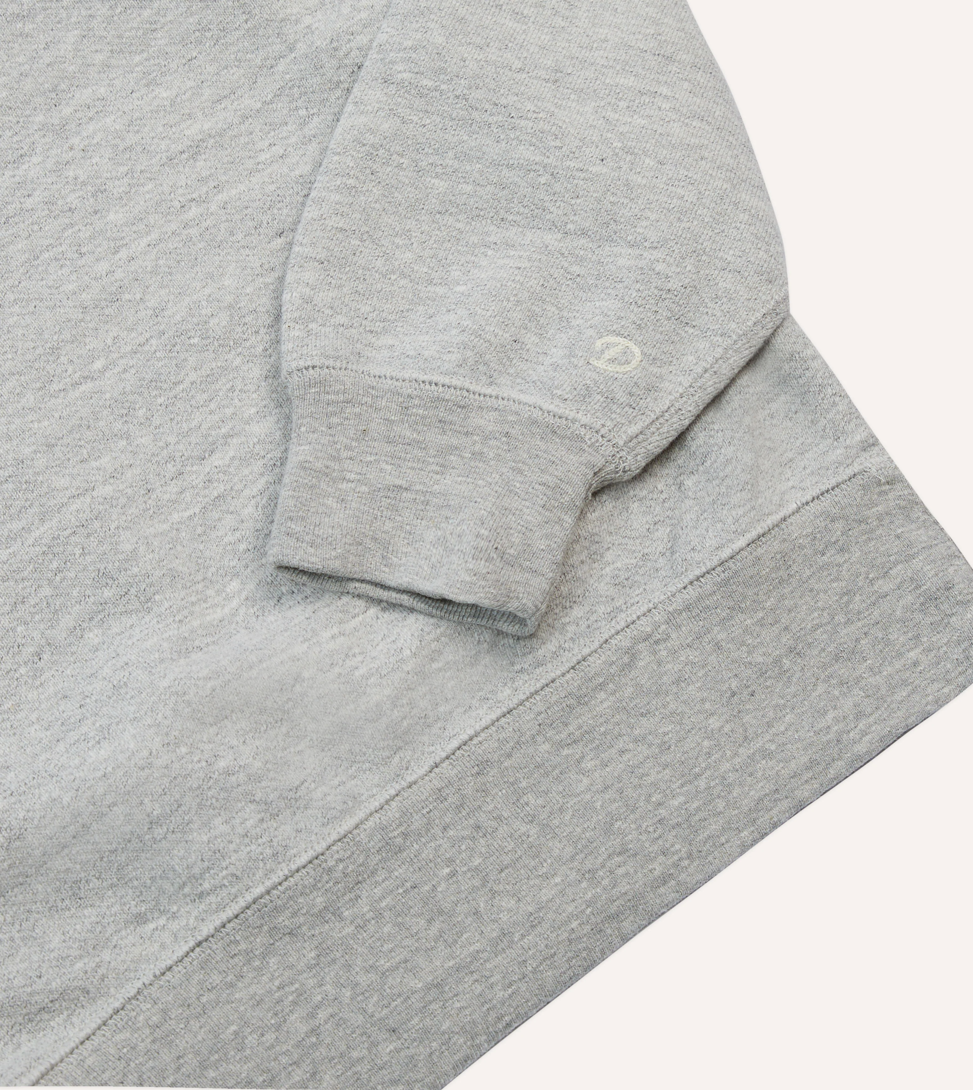 Grey Melange Cotton Sweatshirt - Image 4