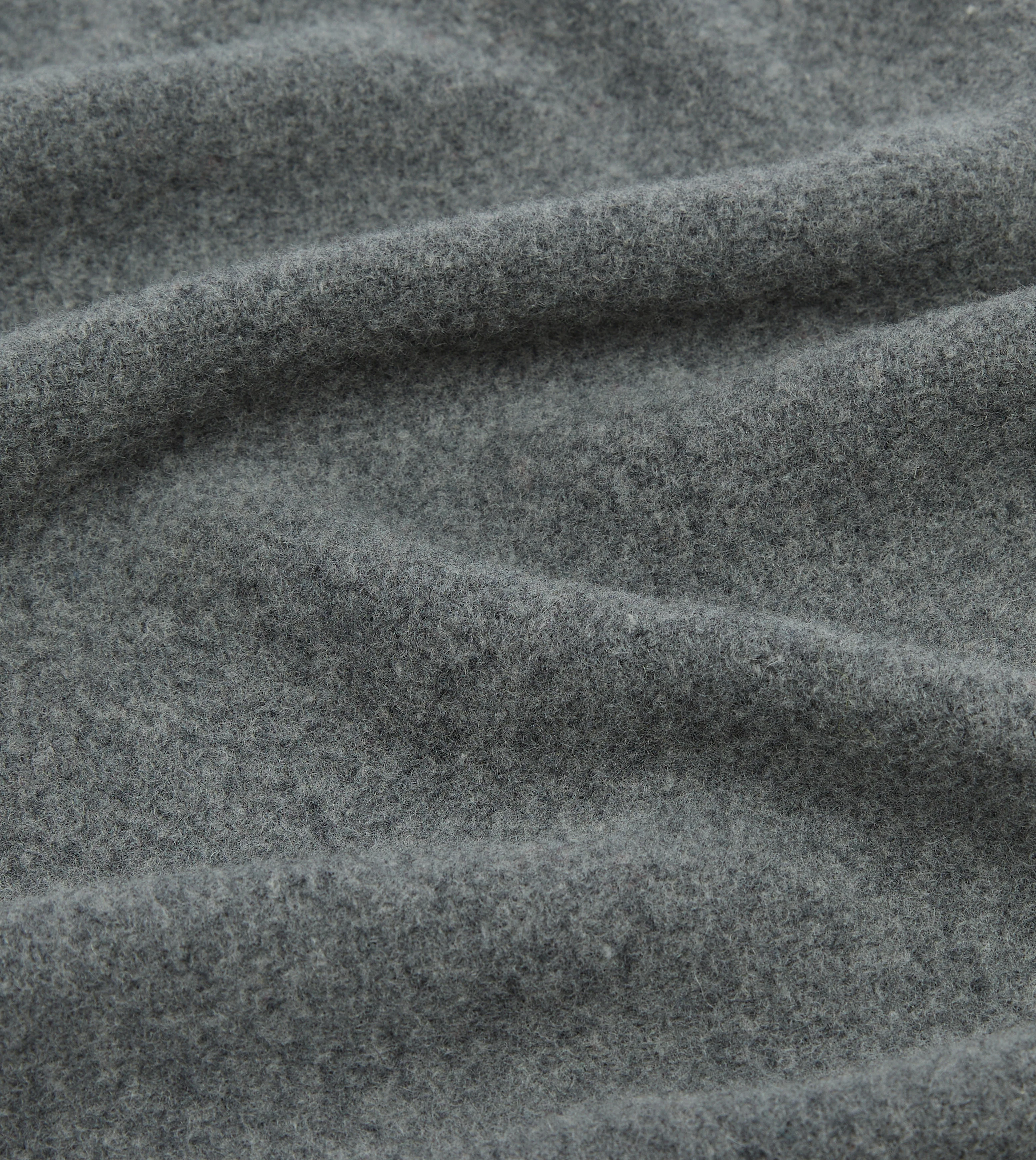 Grey Solid Wool Scarf - Image 2