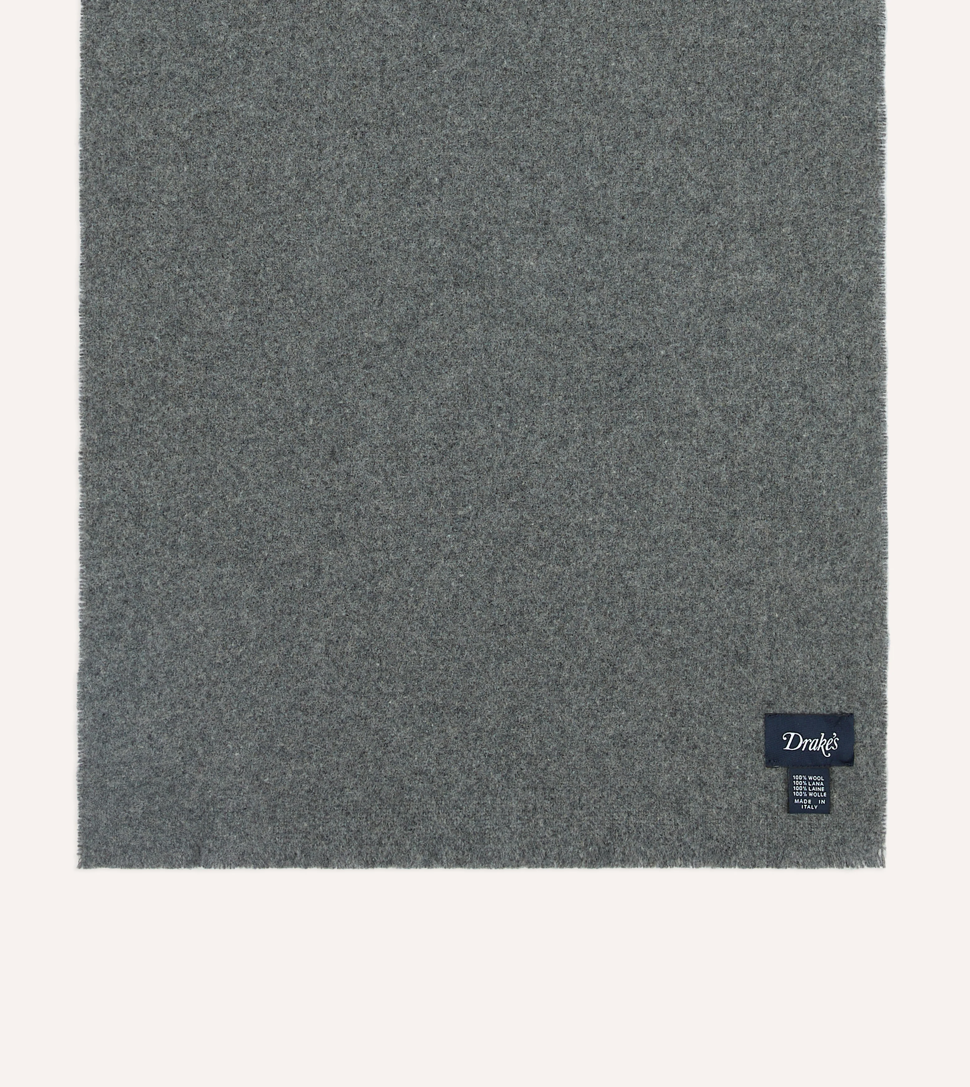 Grey Solid Wool Scarf - Image 3