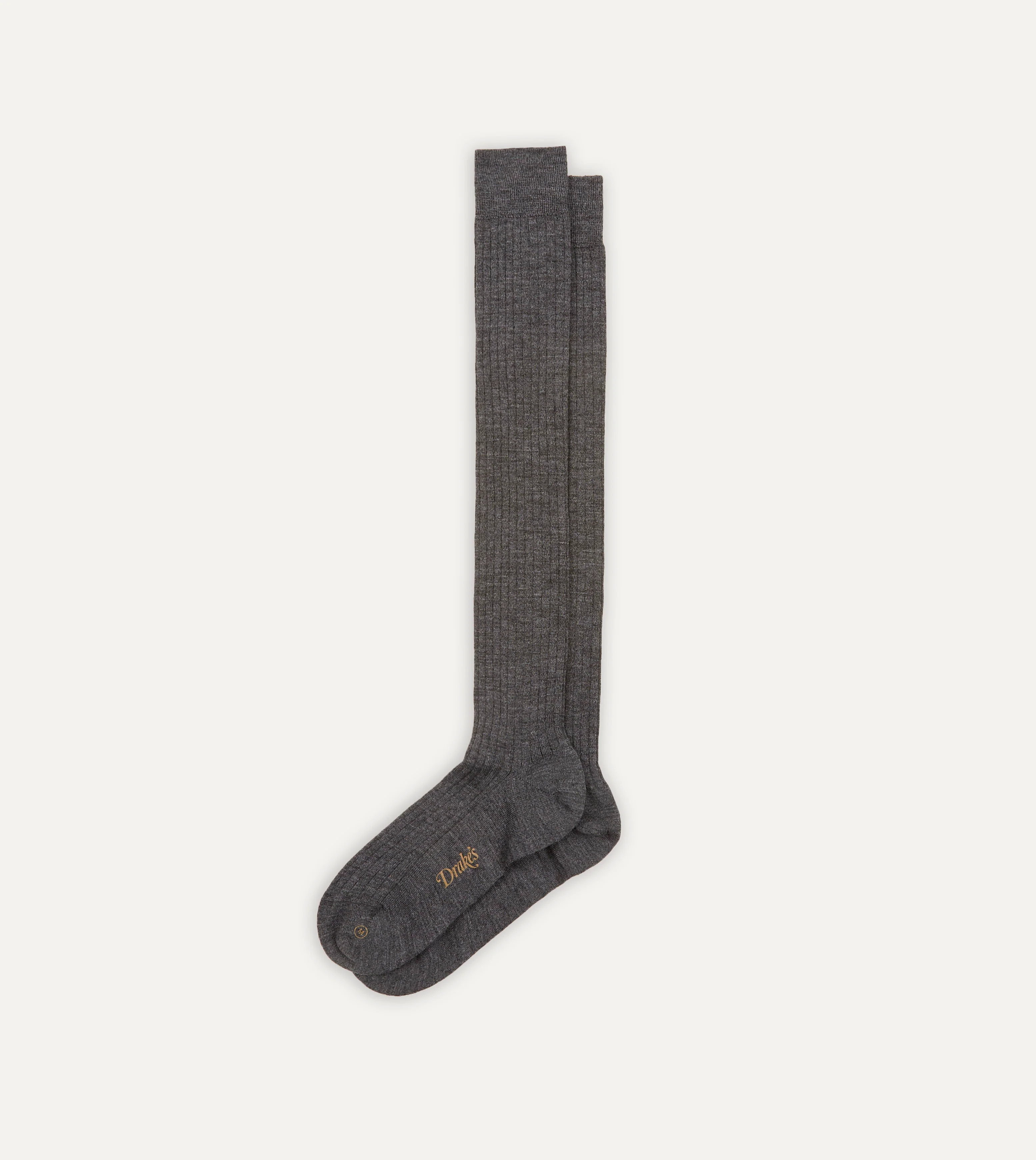 Grey Wool Over-The-Calf Socks - Image 4