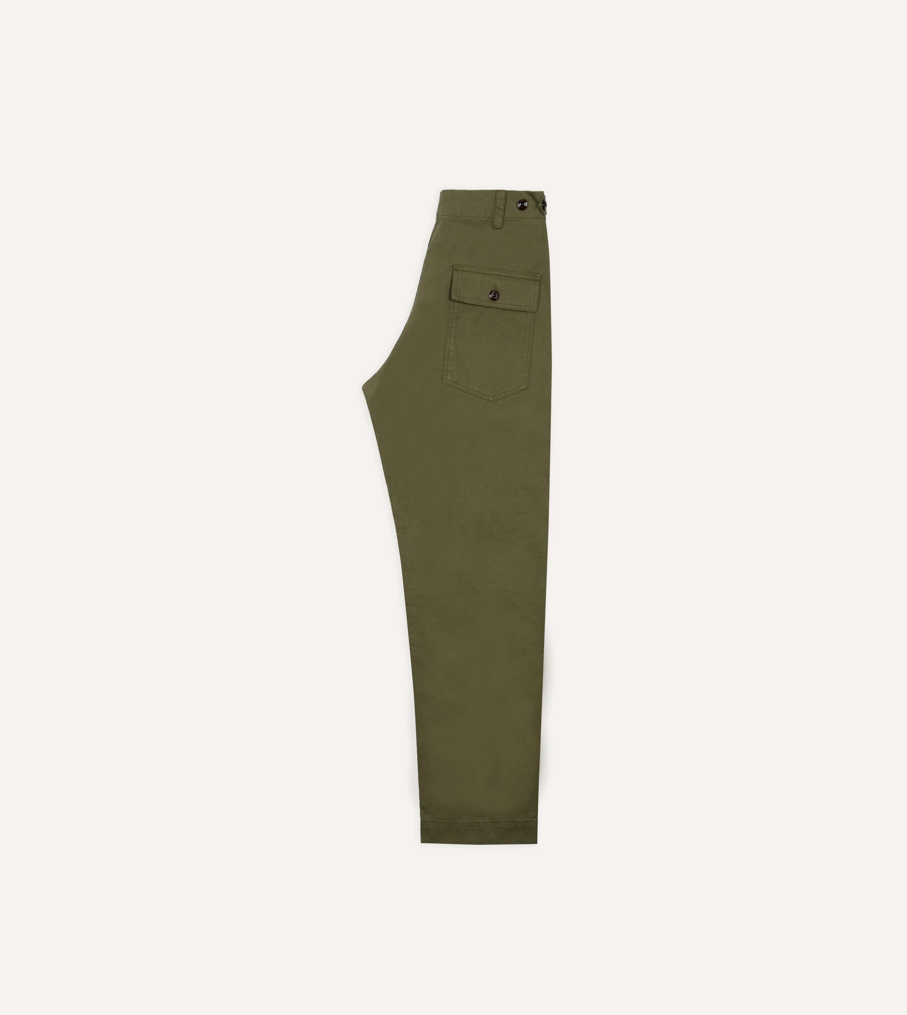 Khaki Cotton Twill Fatigue Trouser - Image 6