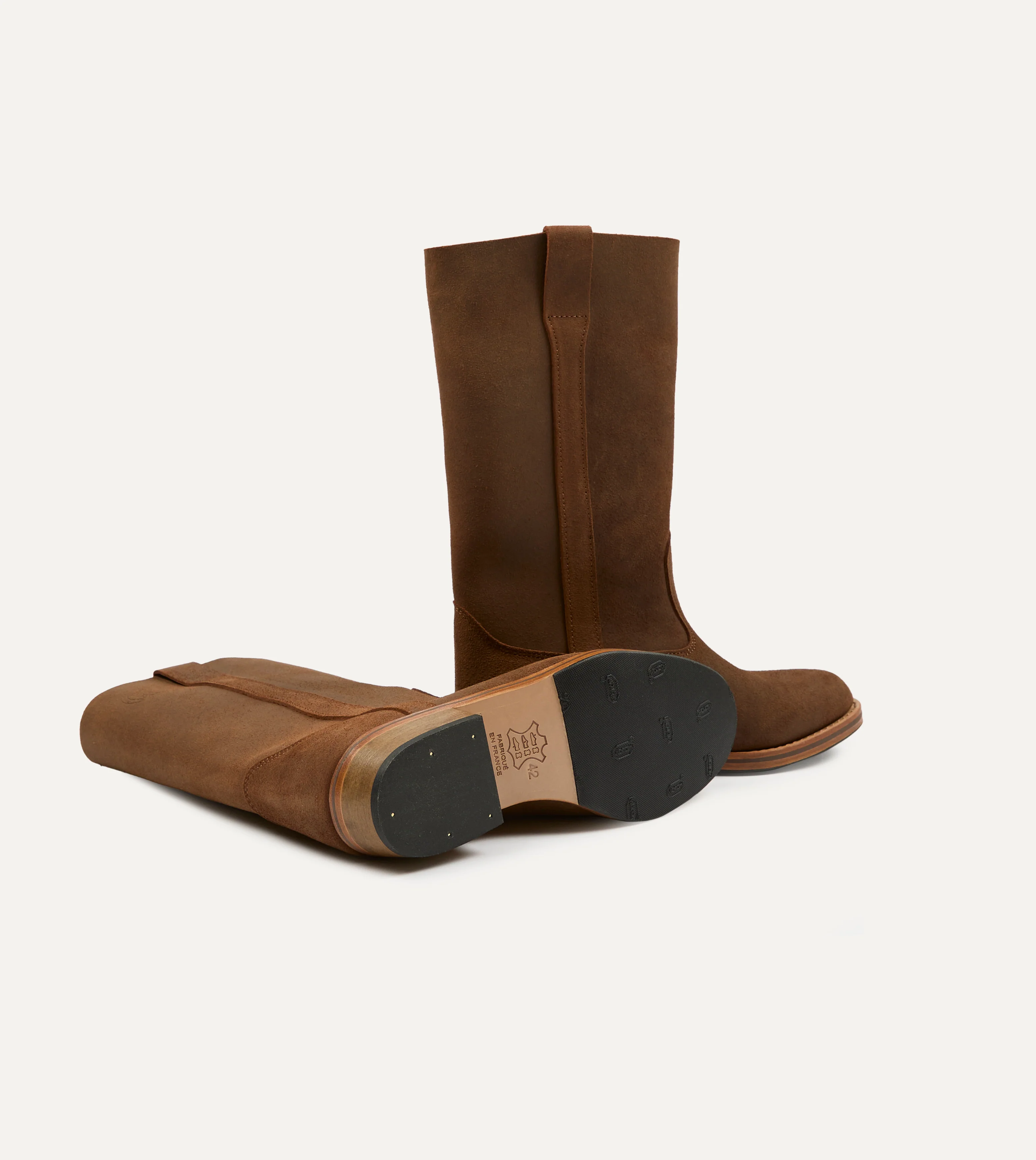 La Botte Gardiane Camarguaise Brown Waxed Leather Boots - Image 2
