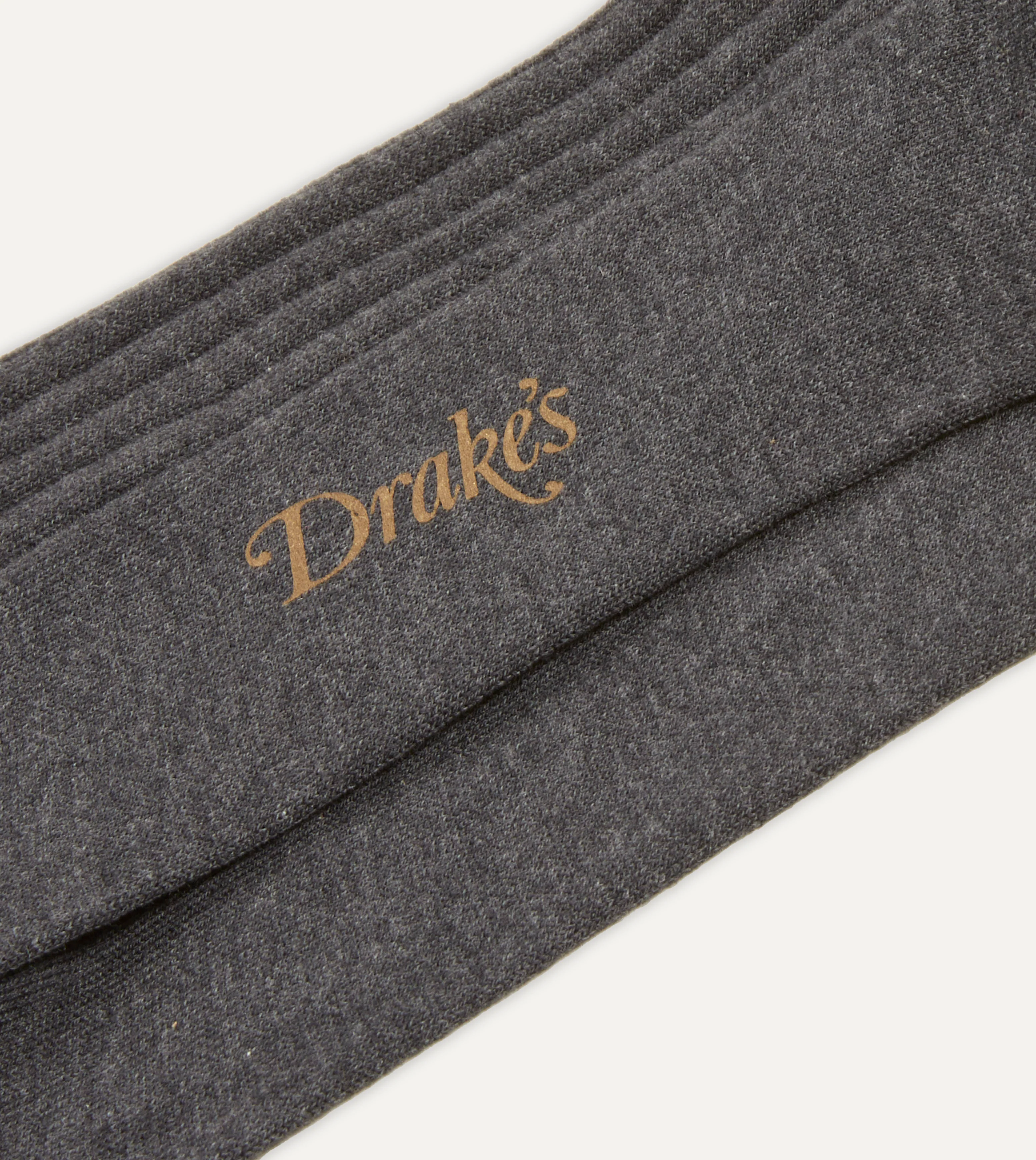 Mid-Grey Cotton Over-the-Calf Socks - Image 2