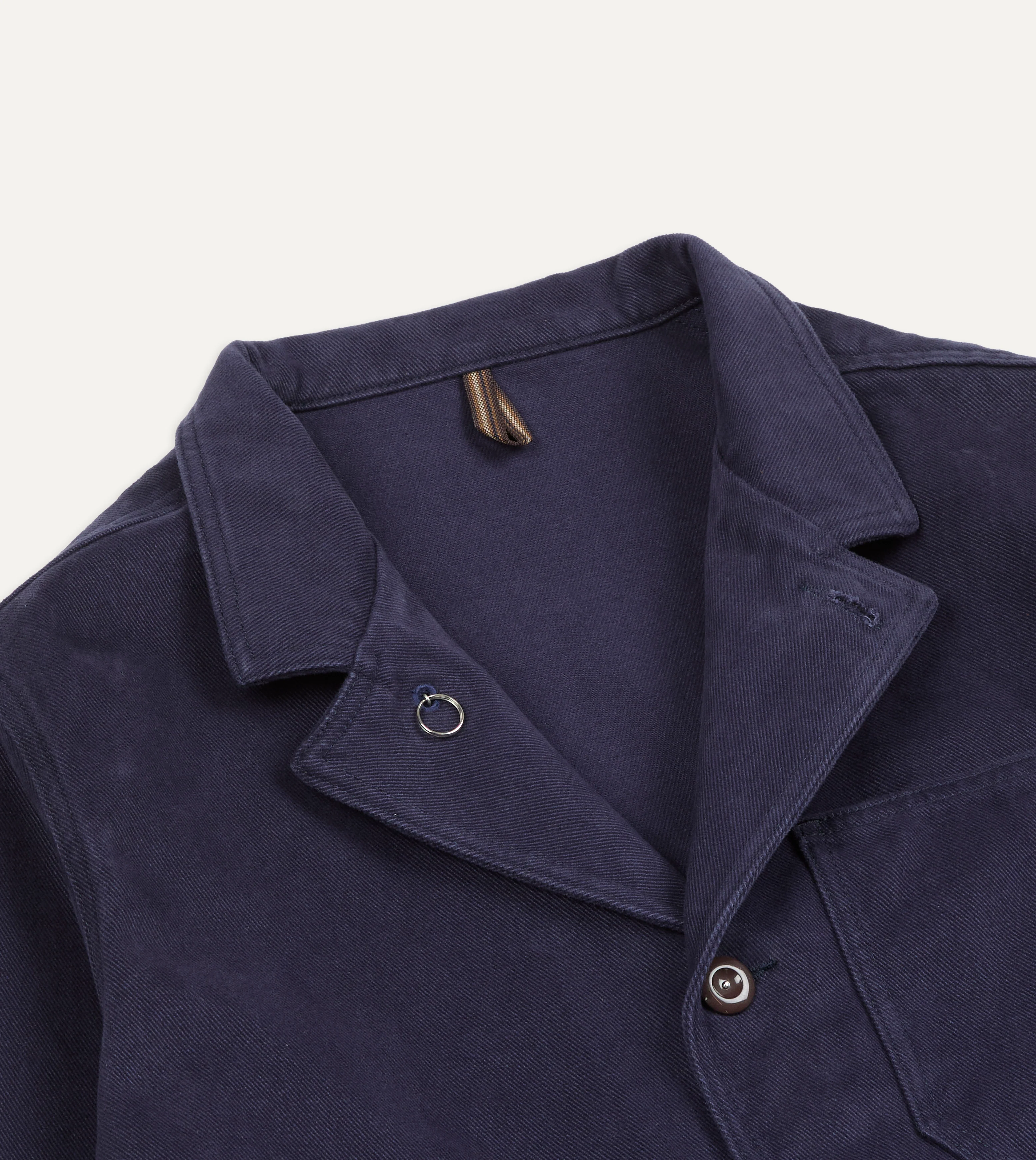 Navy Cotton Canvas Utility Blazer - Image 3