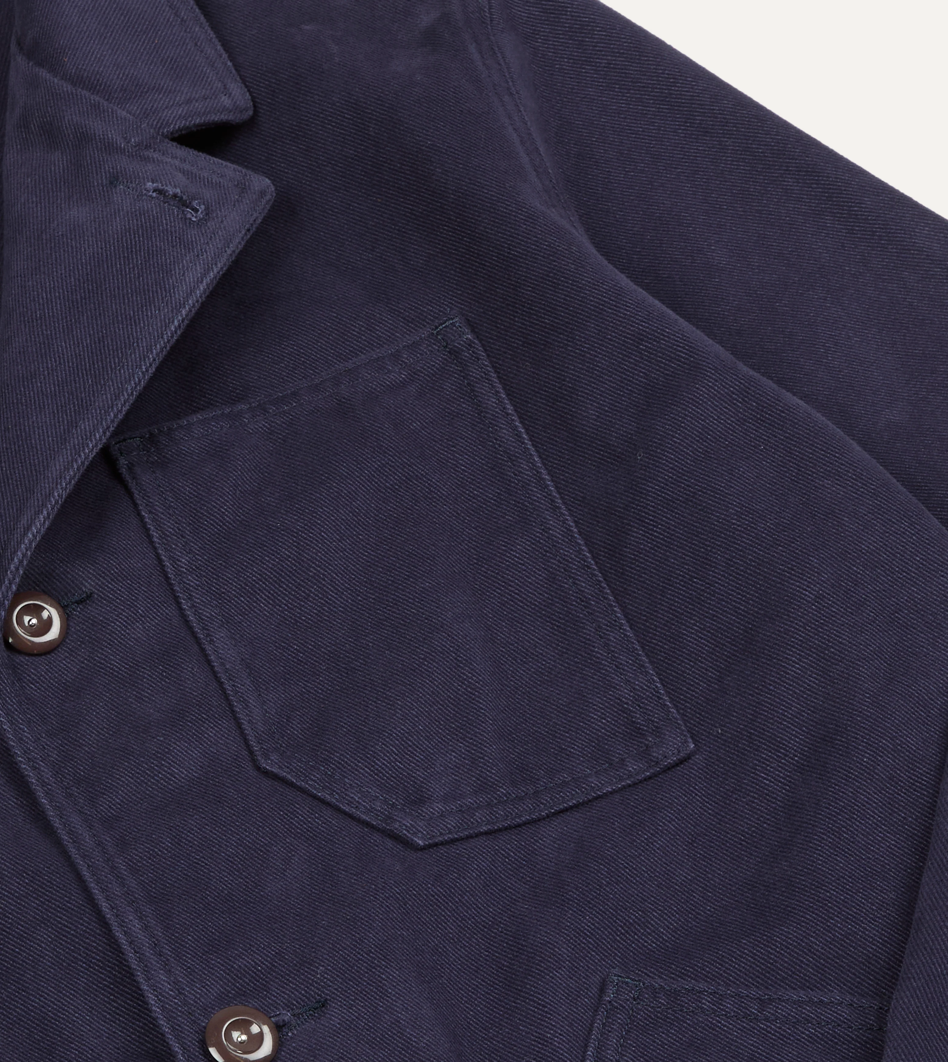 Navy Cotton Canvas Utility Blazer - Image 5
