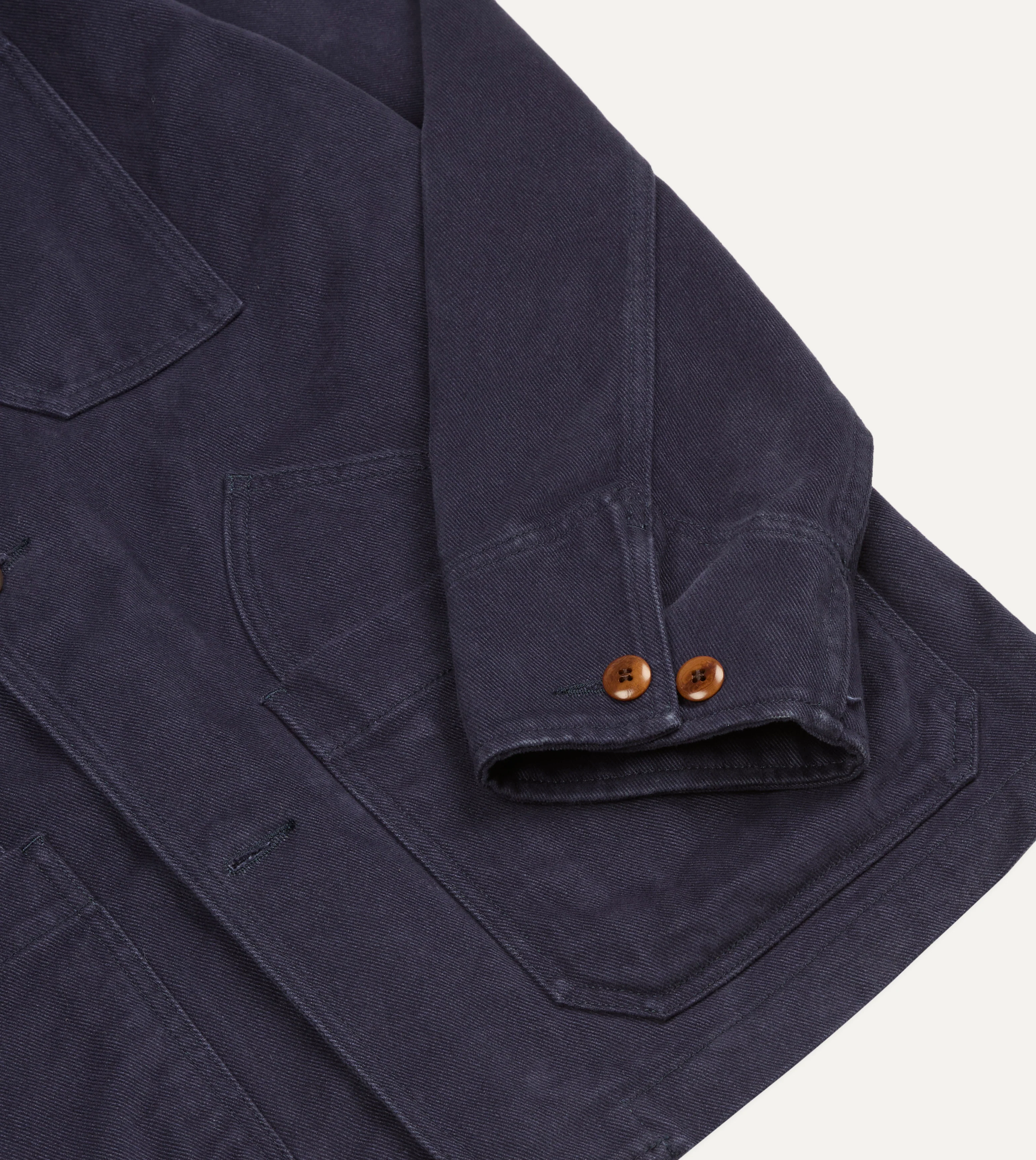 Navy Cotton Canvas Utility Blazer - Image 7