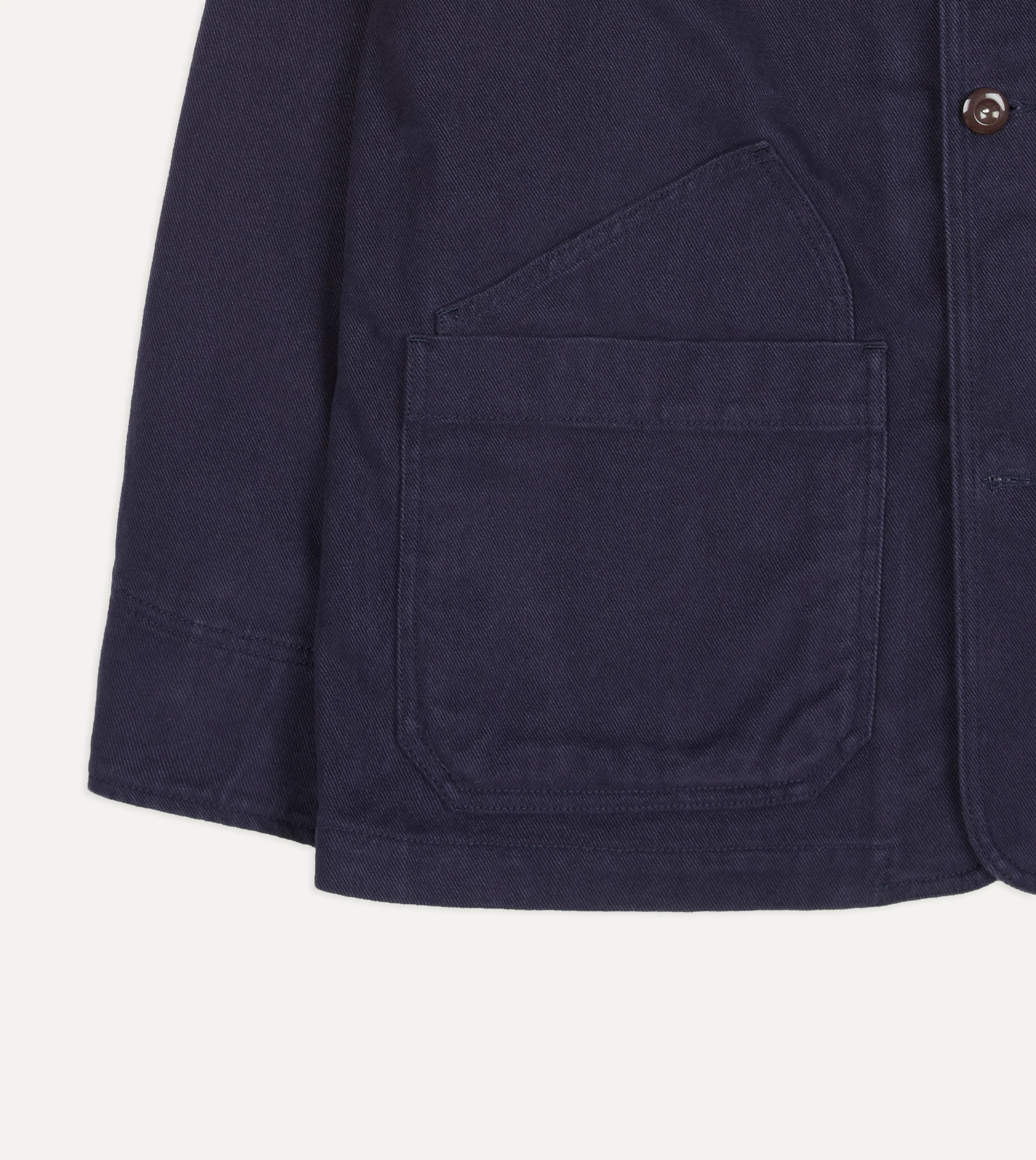 Navy Cotton Canvas Utility Blazer - Image 8