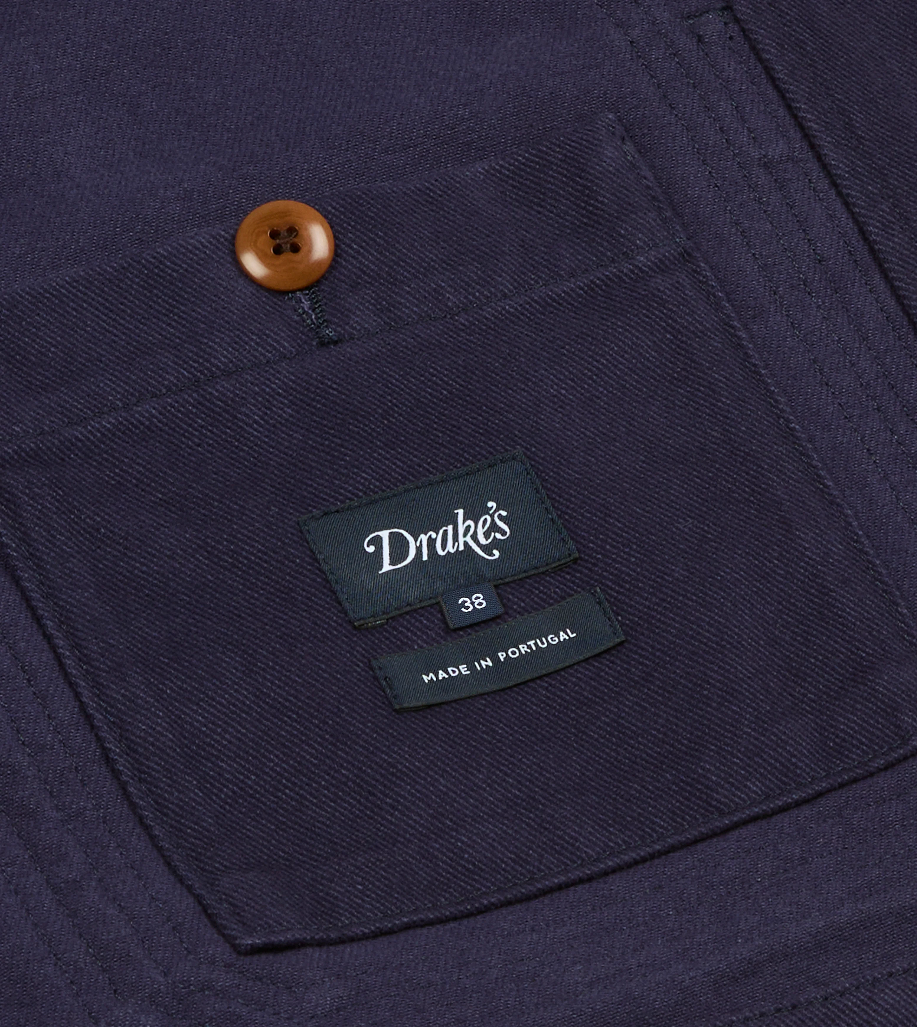 Navy Cotton Canvas Utility Blazer - Image 9