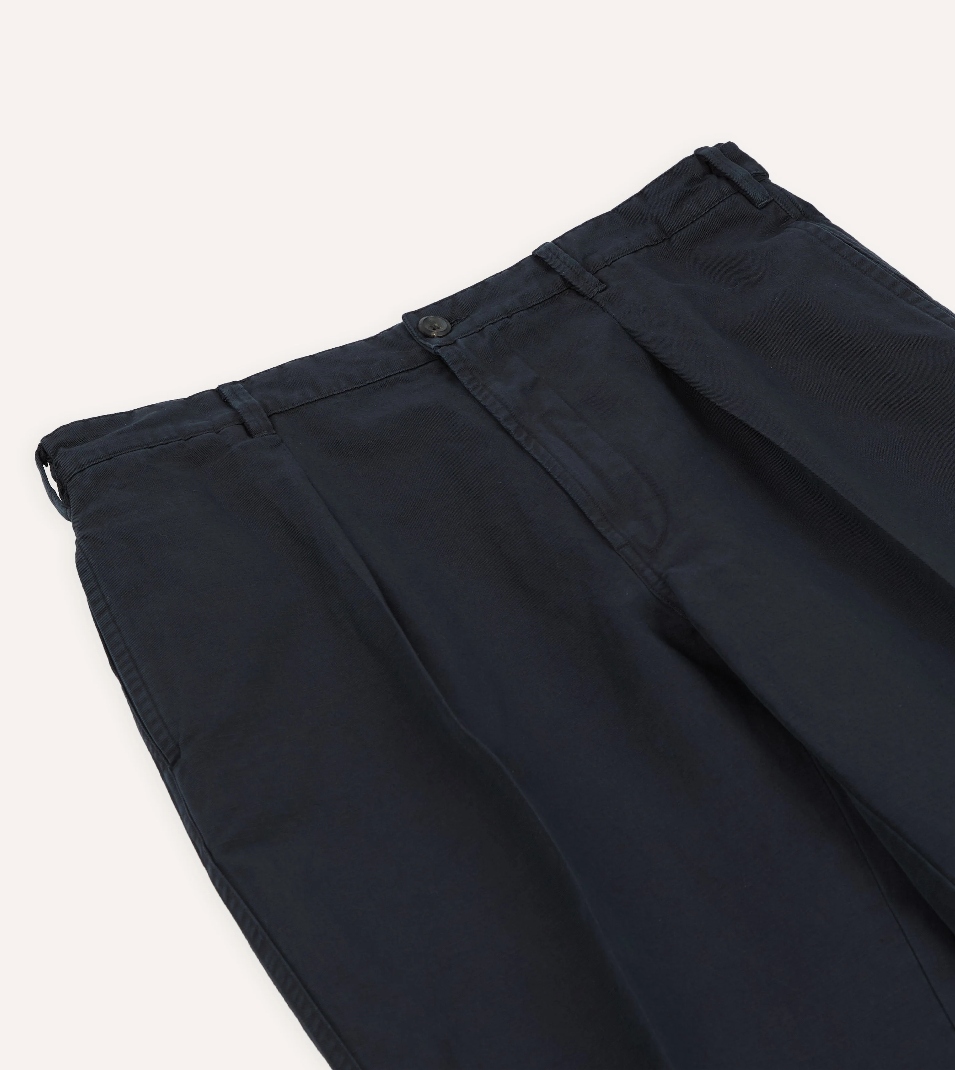 Navy Cotton-Linen Games Trouser - Image 4