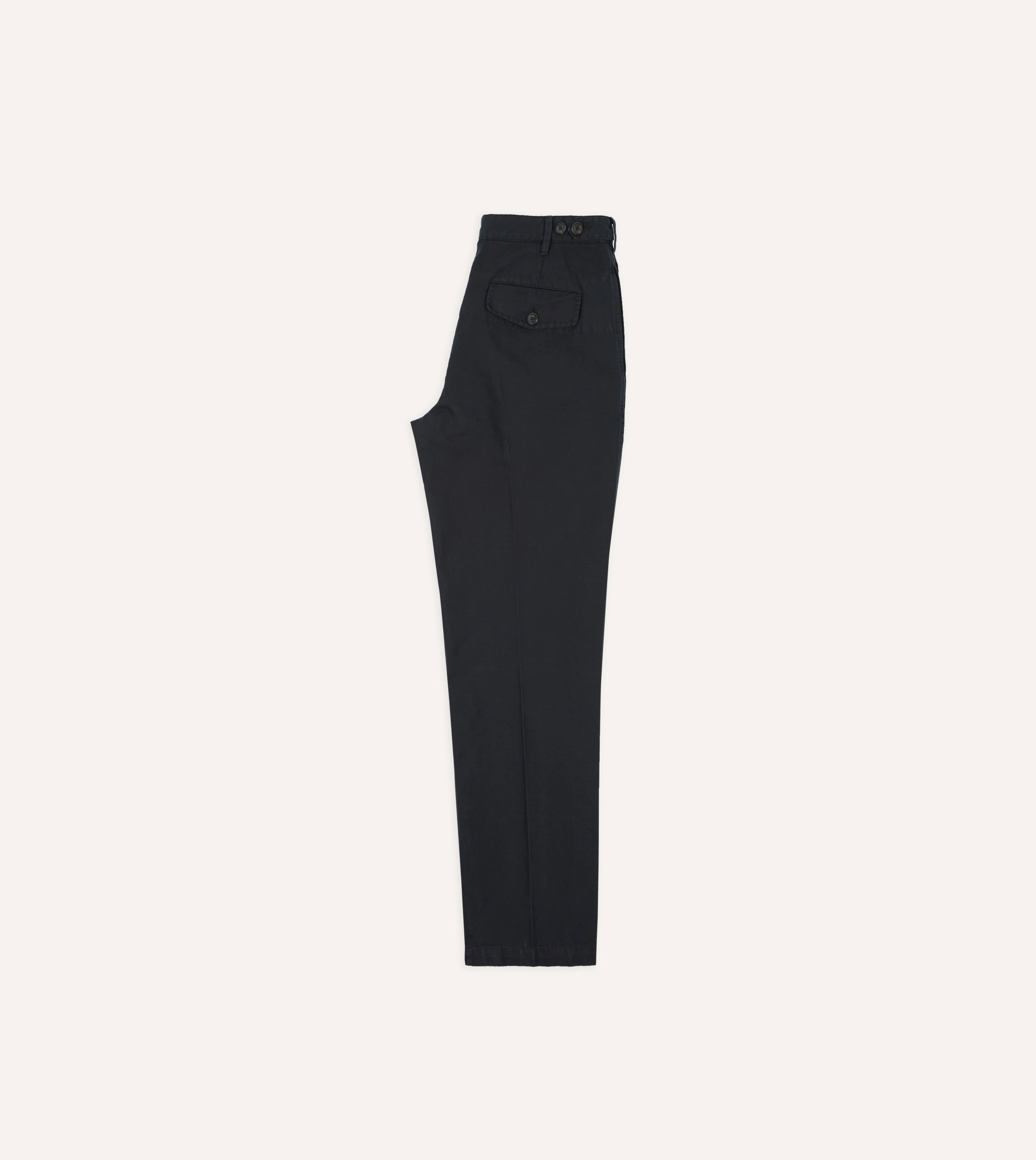 Navy Cotton-Linen Games Trouser - Image 6