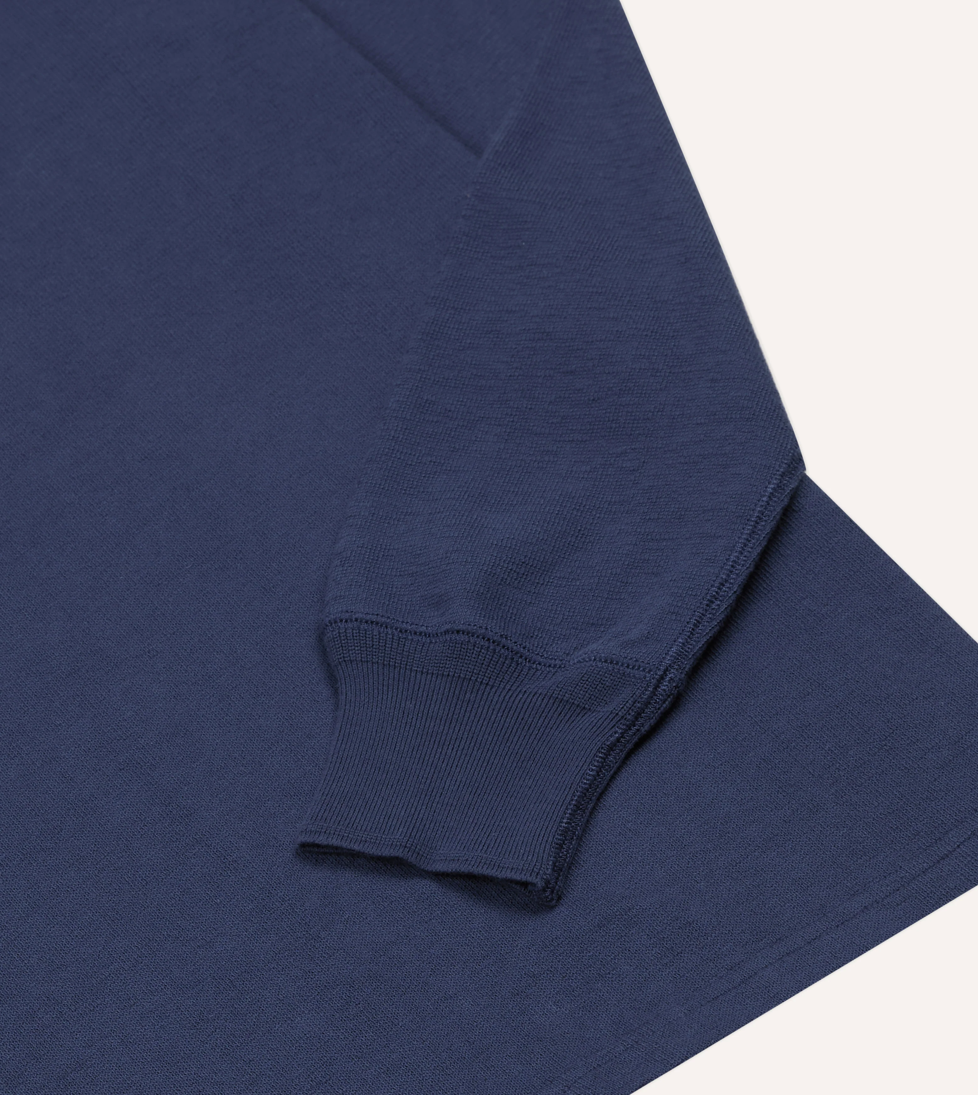 Navy Cotton Long-Sleeve Mock Neck Hiking T-Shirt - Image 5