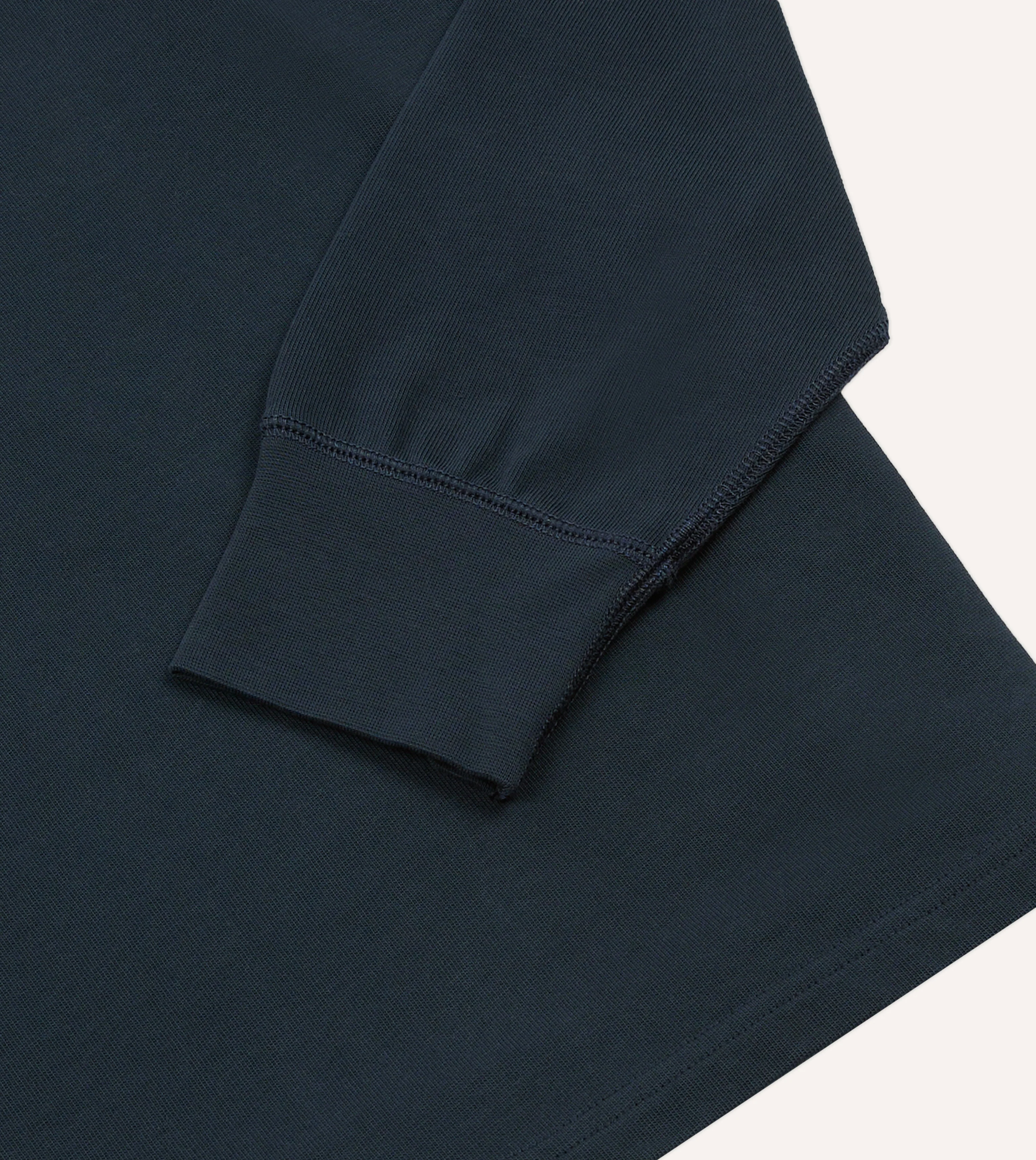 Navy Cotton Rugby Shirt - Image 5