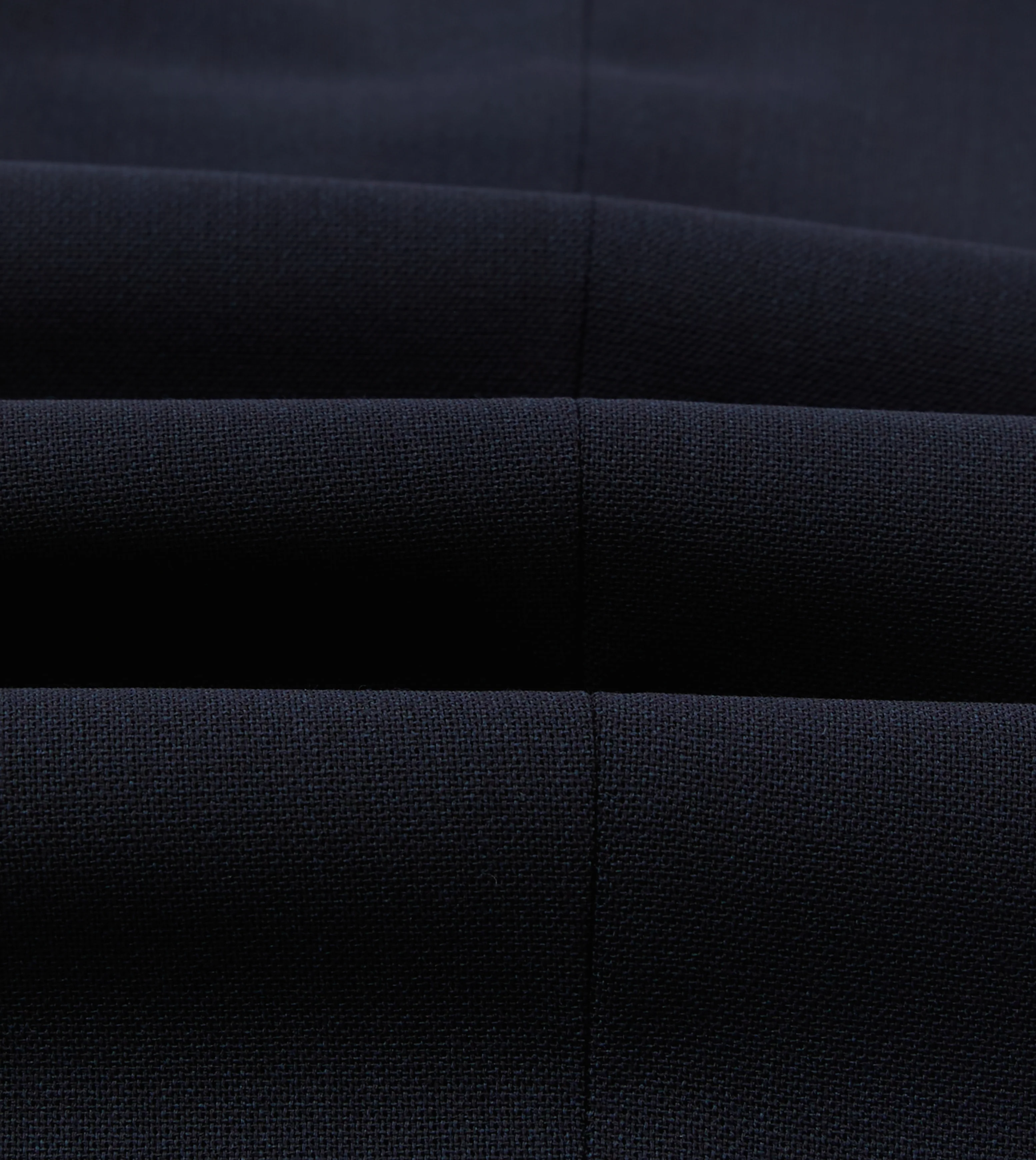 Navy Tropical Wool Single Pleat Trouser - Image 2
