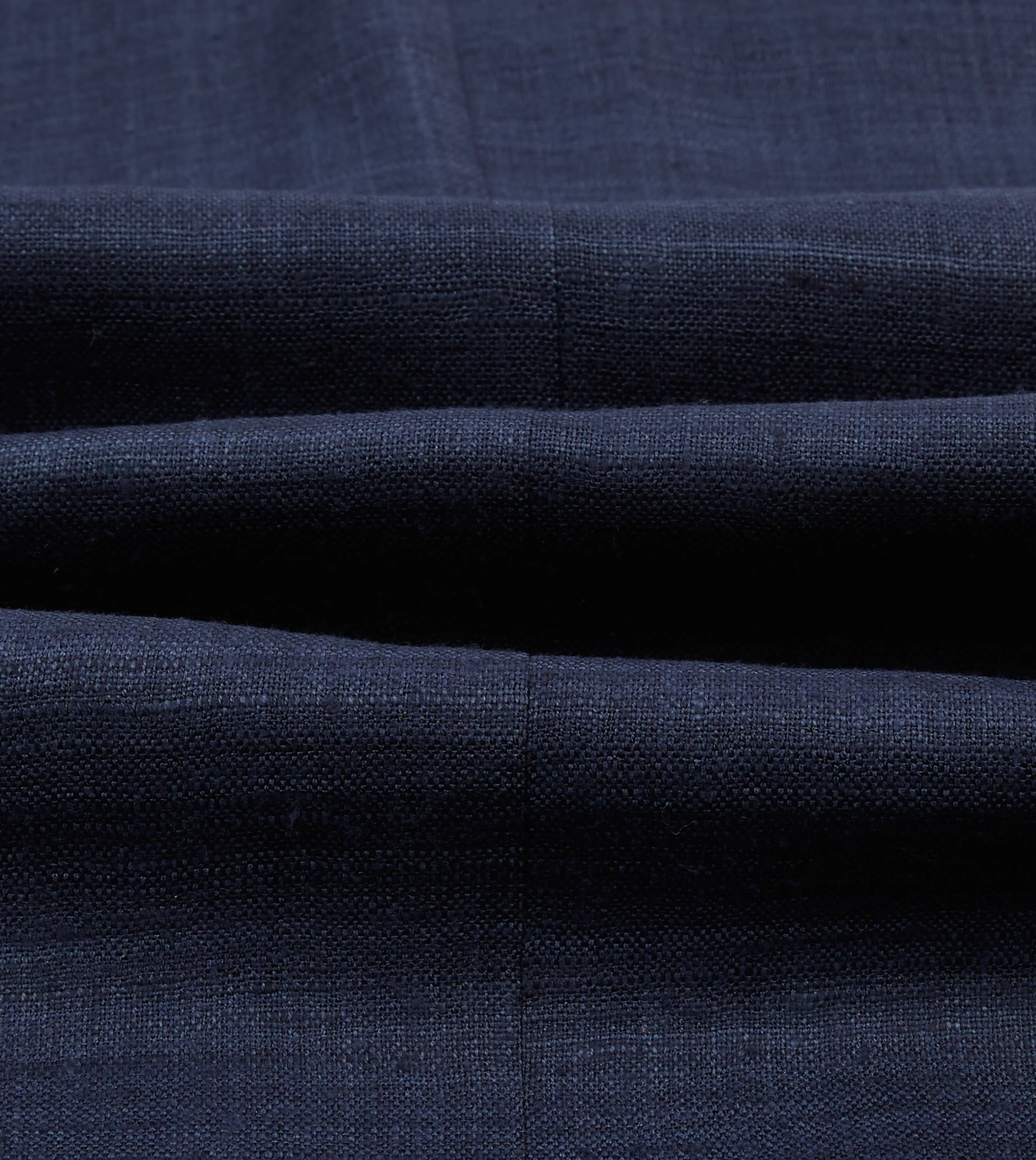 Navy Tussah Silk Double-Breasted Tailored Jacket - Image 2