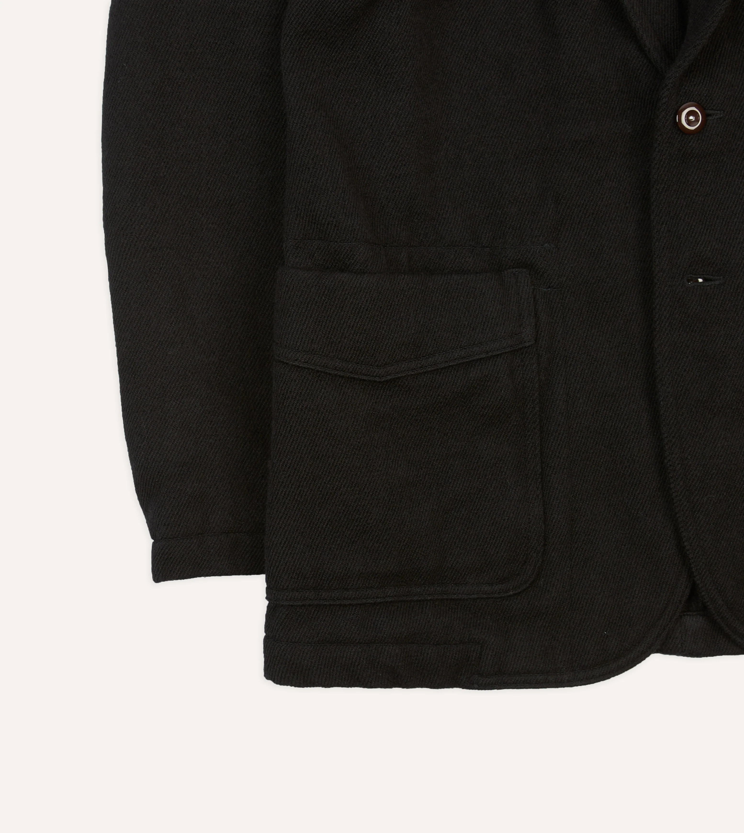 Navy Wool-Cotton Twill Field Games Blazer - Image 7