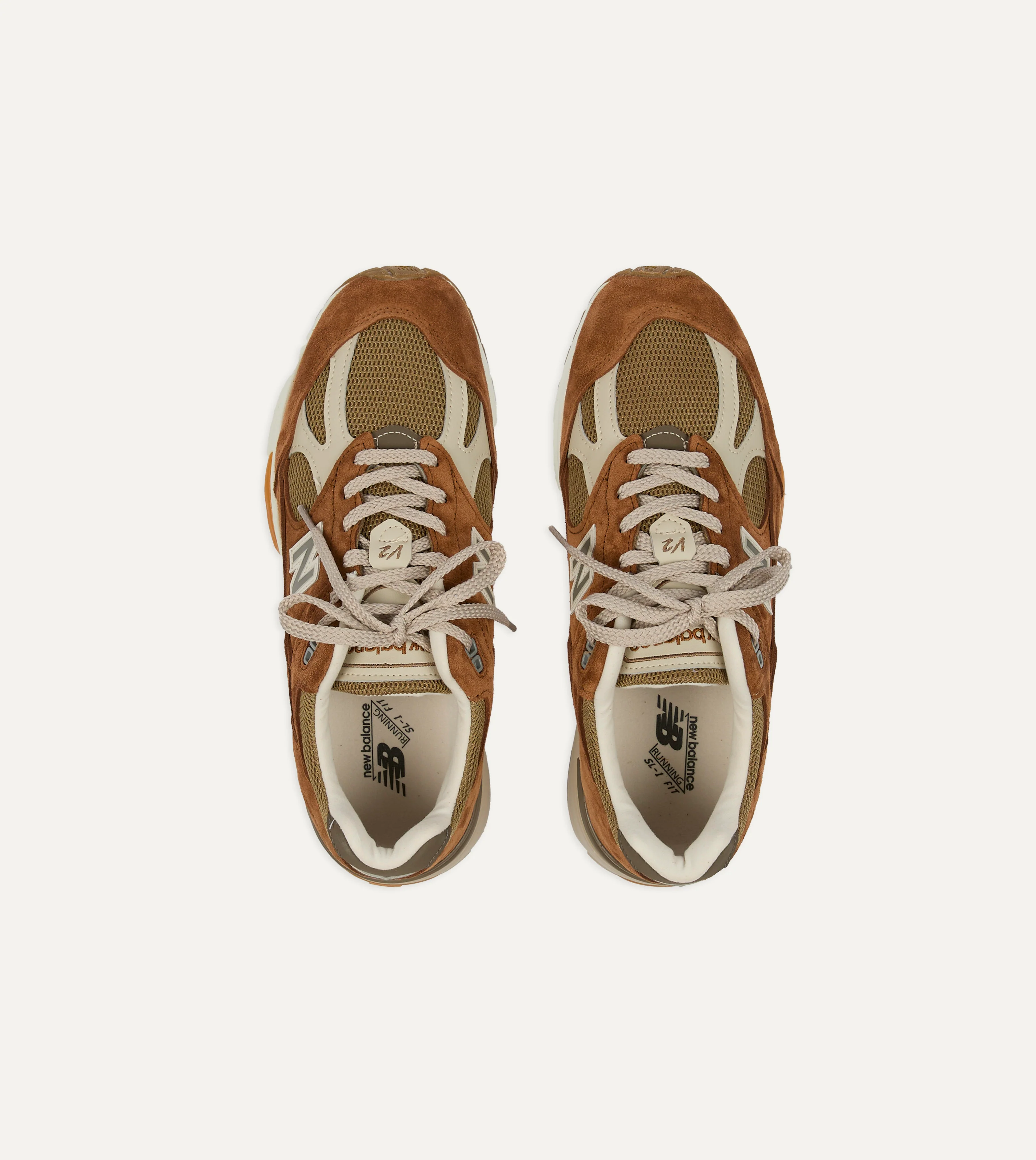 New Balance ‘Iconic Influences’ Caramel Café Made in UK 991v2 Trainers - Image 4