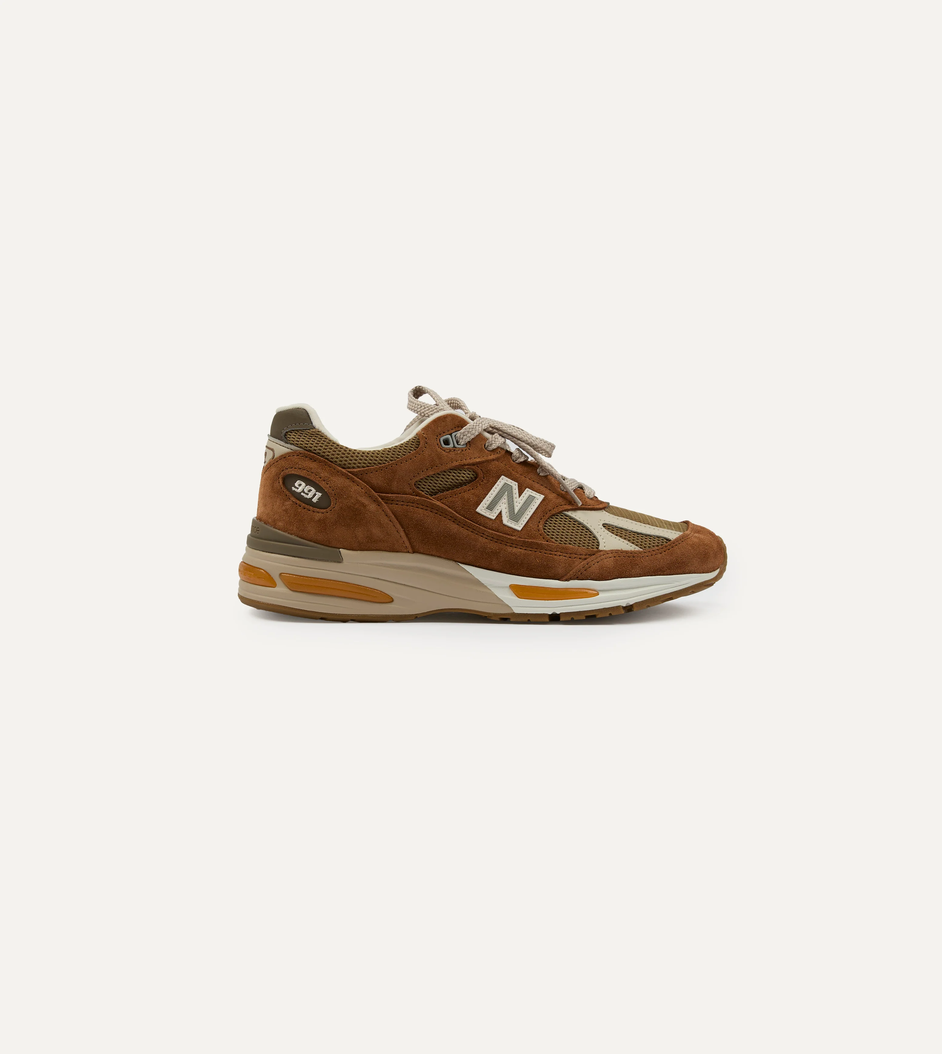 New Balance ‘Iconic Influences’ Caramel Café Made in UK 991v2 Trainers - Image 7