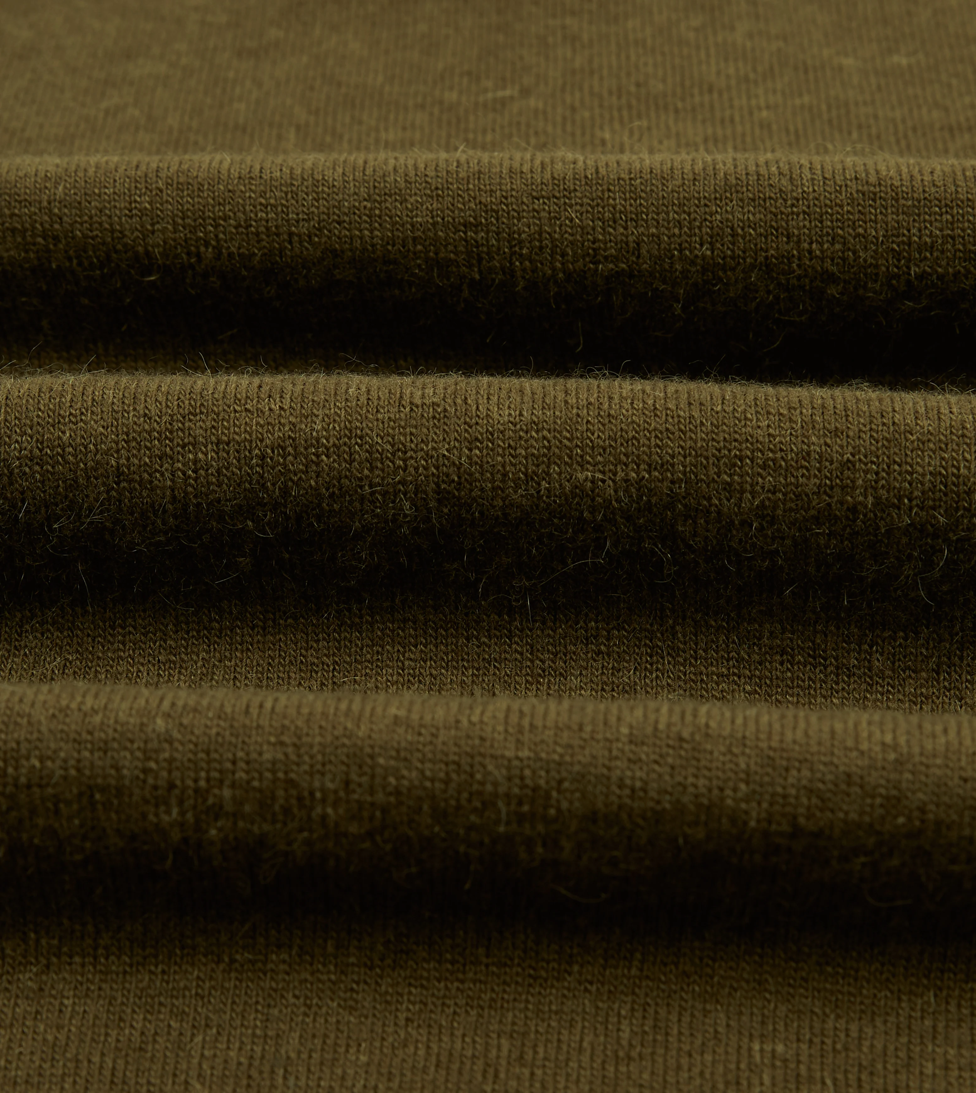 Olive Alpaca Wool Knitted Polo - Image 2