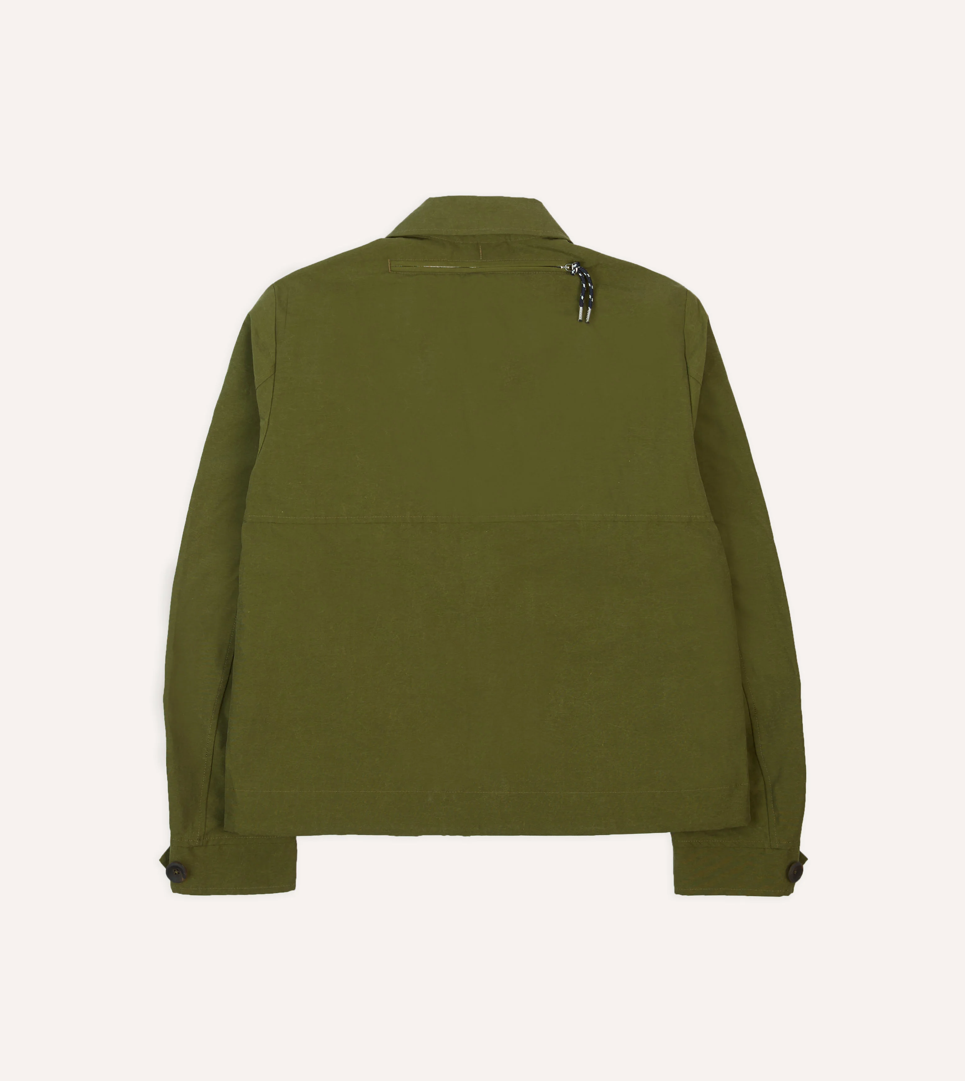 Olive Cotton Blouson Jacket - Image 9