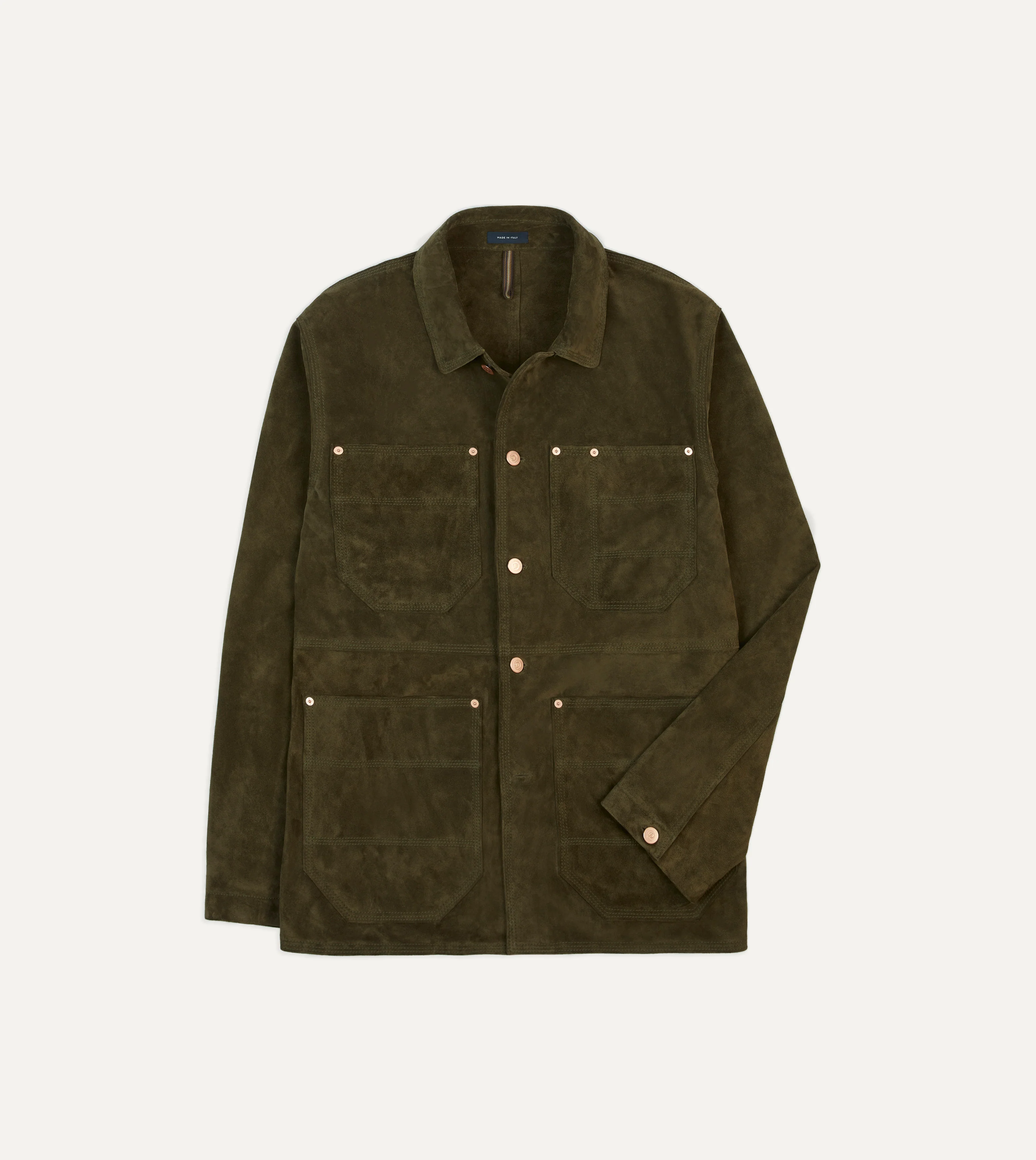 Olive Suede Welder Jacket - Image 3