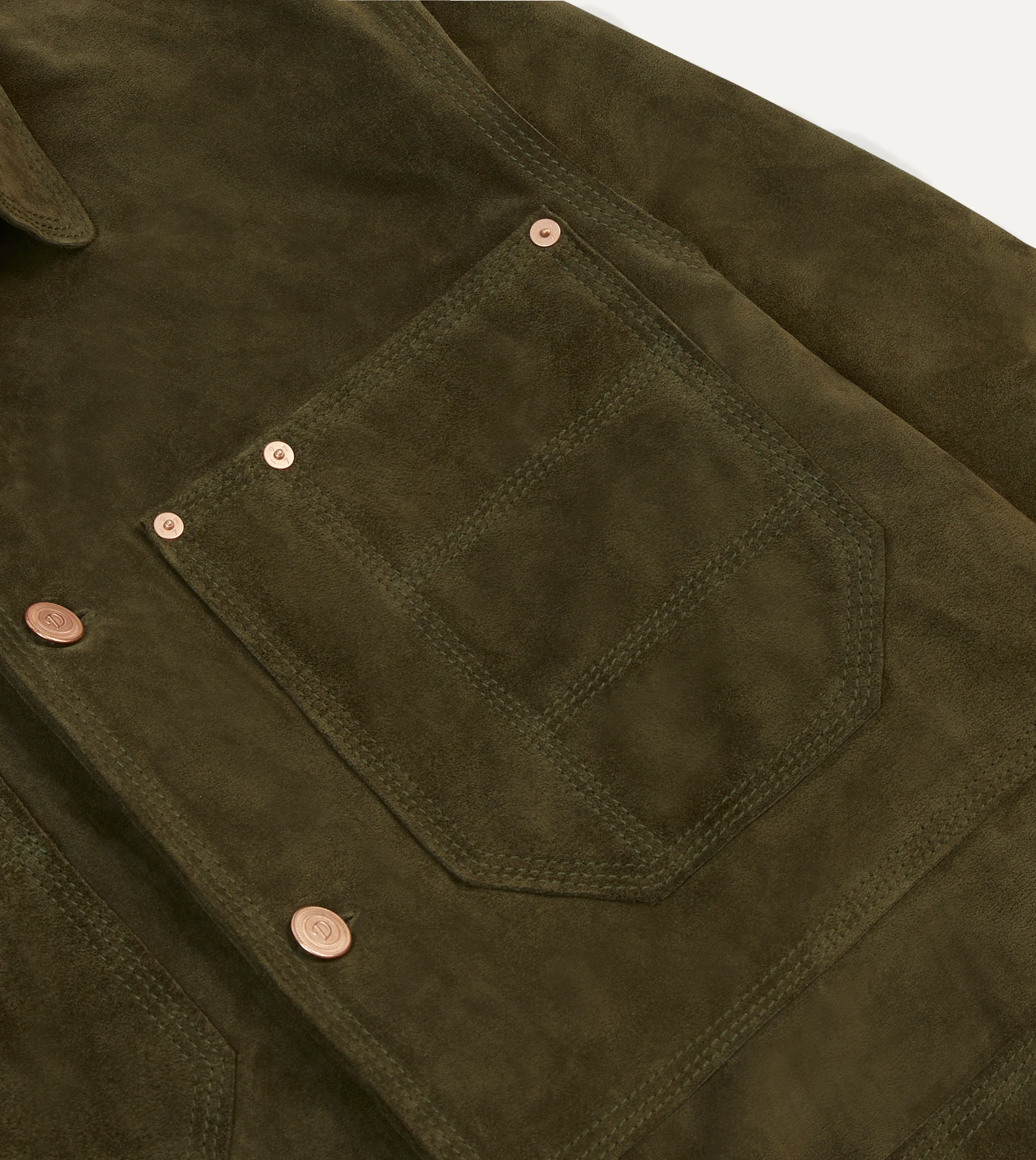 Olive Suede Welder Jacket - Image 5