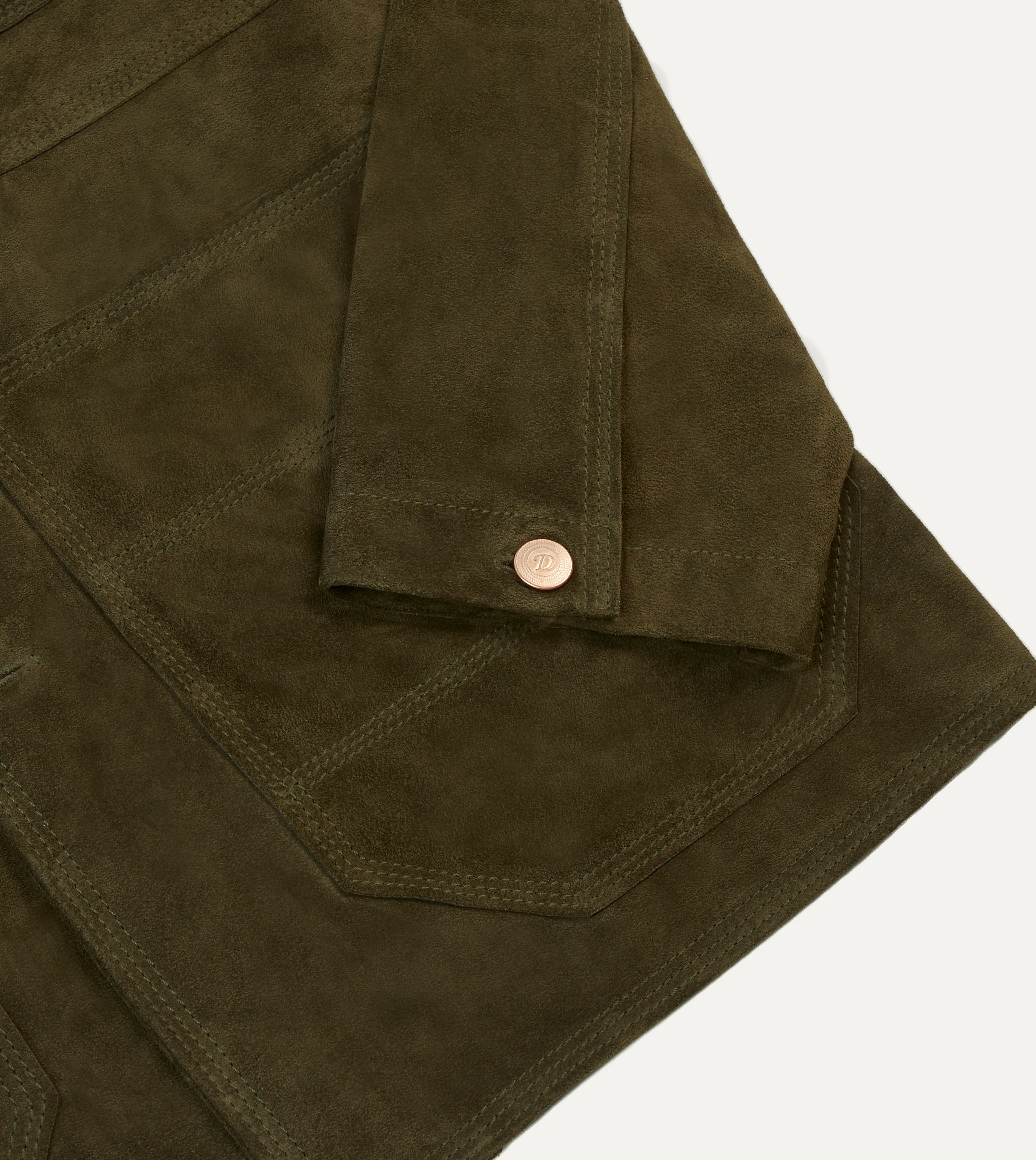 Olive Suede Welder Jacket - Image 6