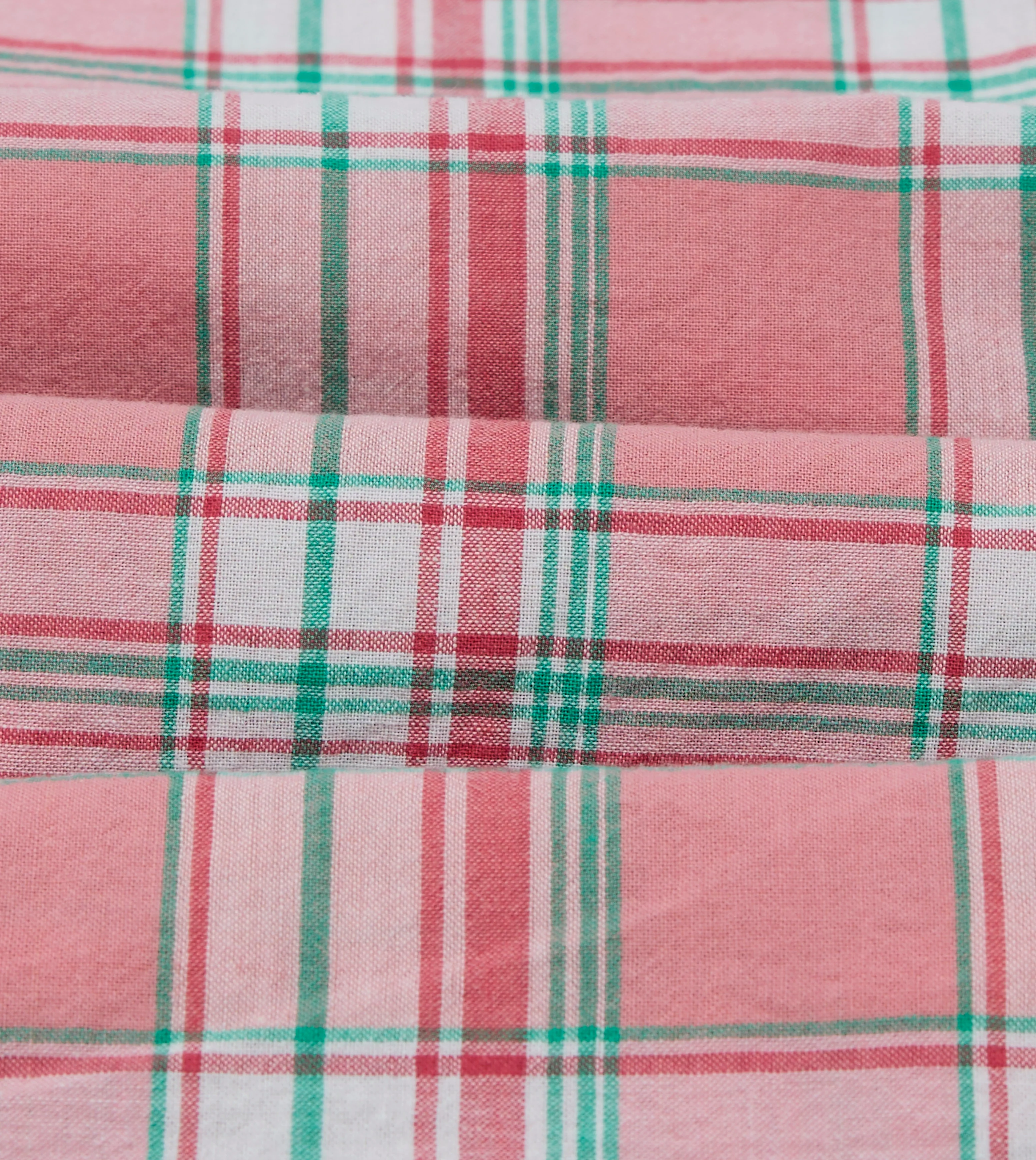 Pink and Green Madras Check Cotton Button-Down Shirt - Image 2