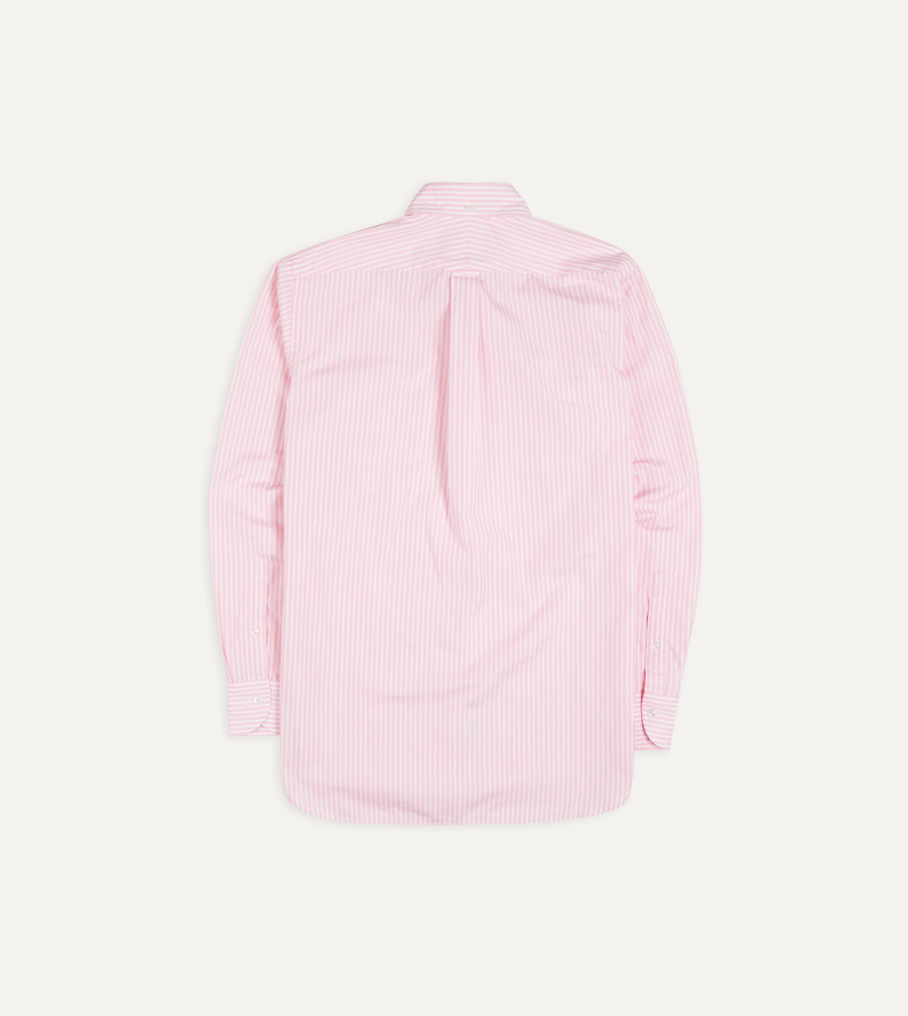 Pink Bengal Stripe Cotton Poplin Button-Down Shirt - Image 6