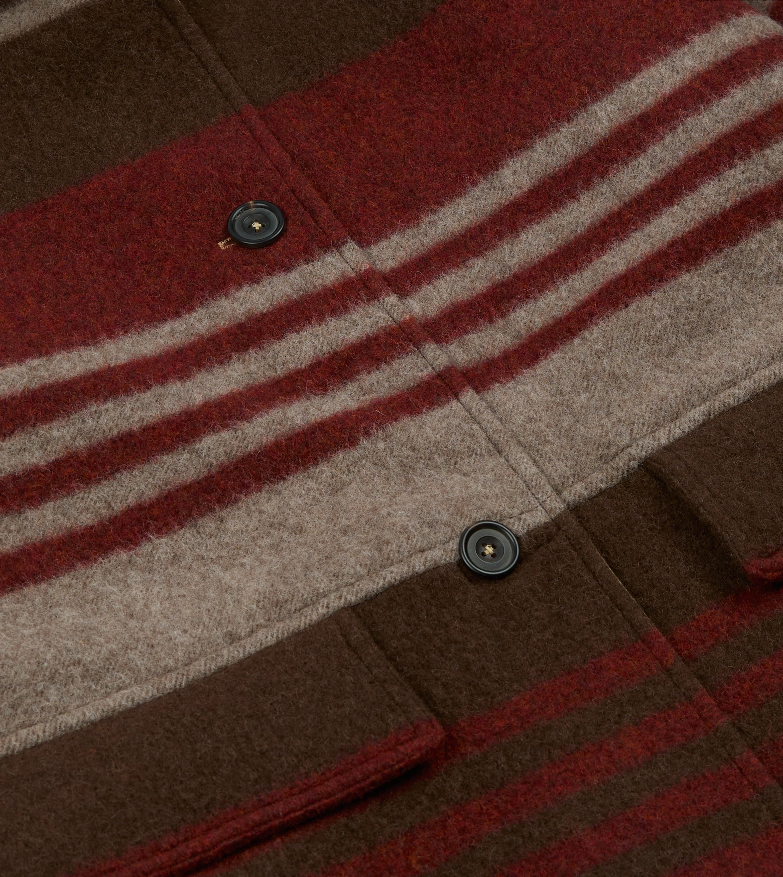Reversible Cotton–Blanket Raglan Mac - Image 11