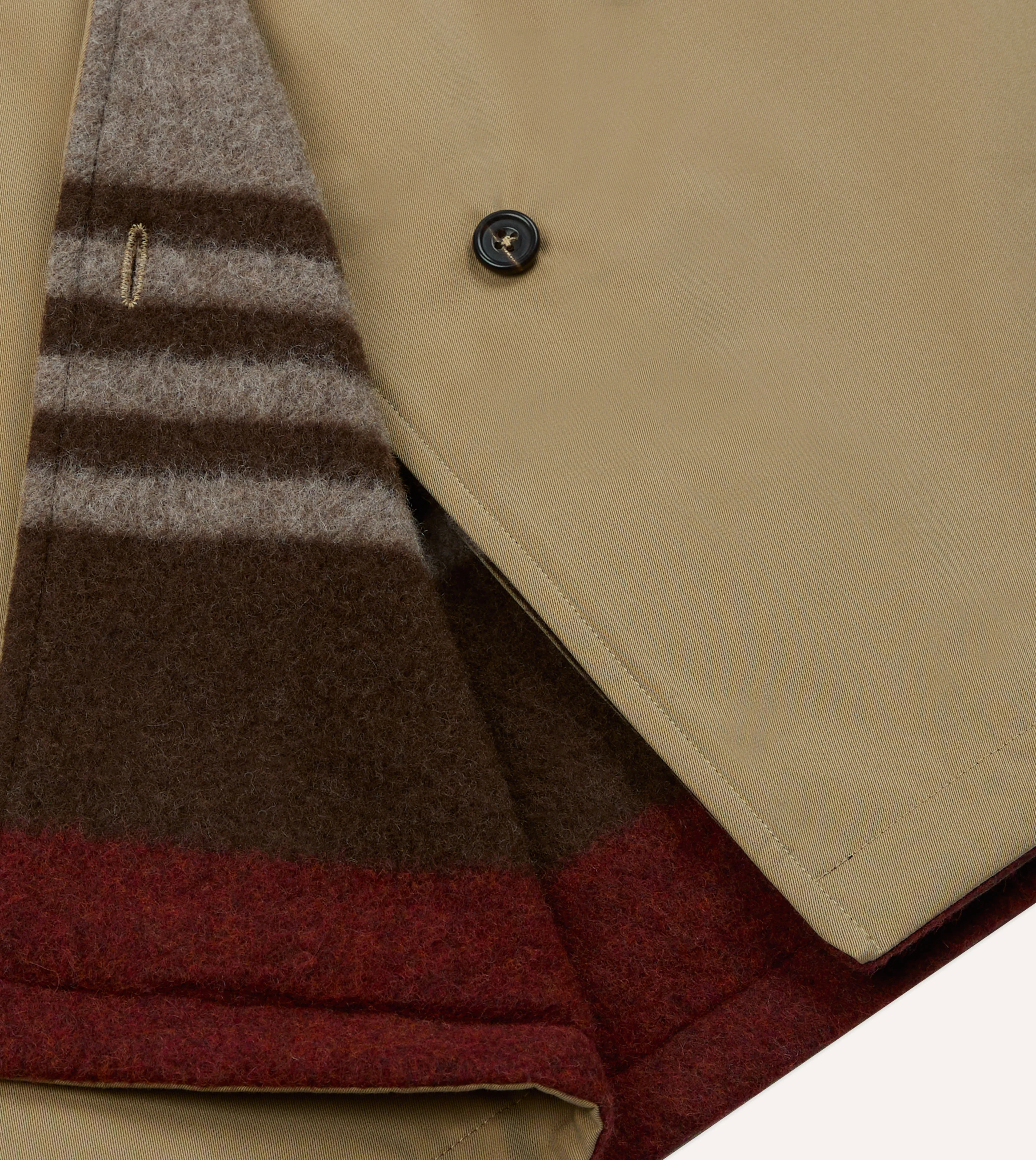Reversible Cotton–Blanket Raglan Mac - Image 15