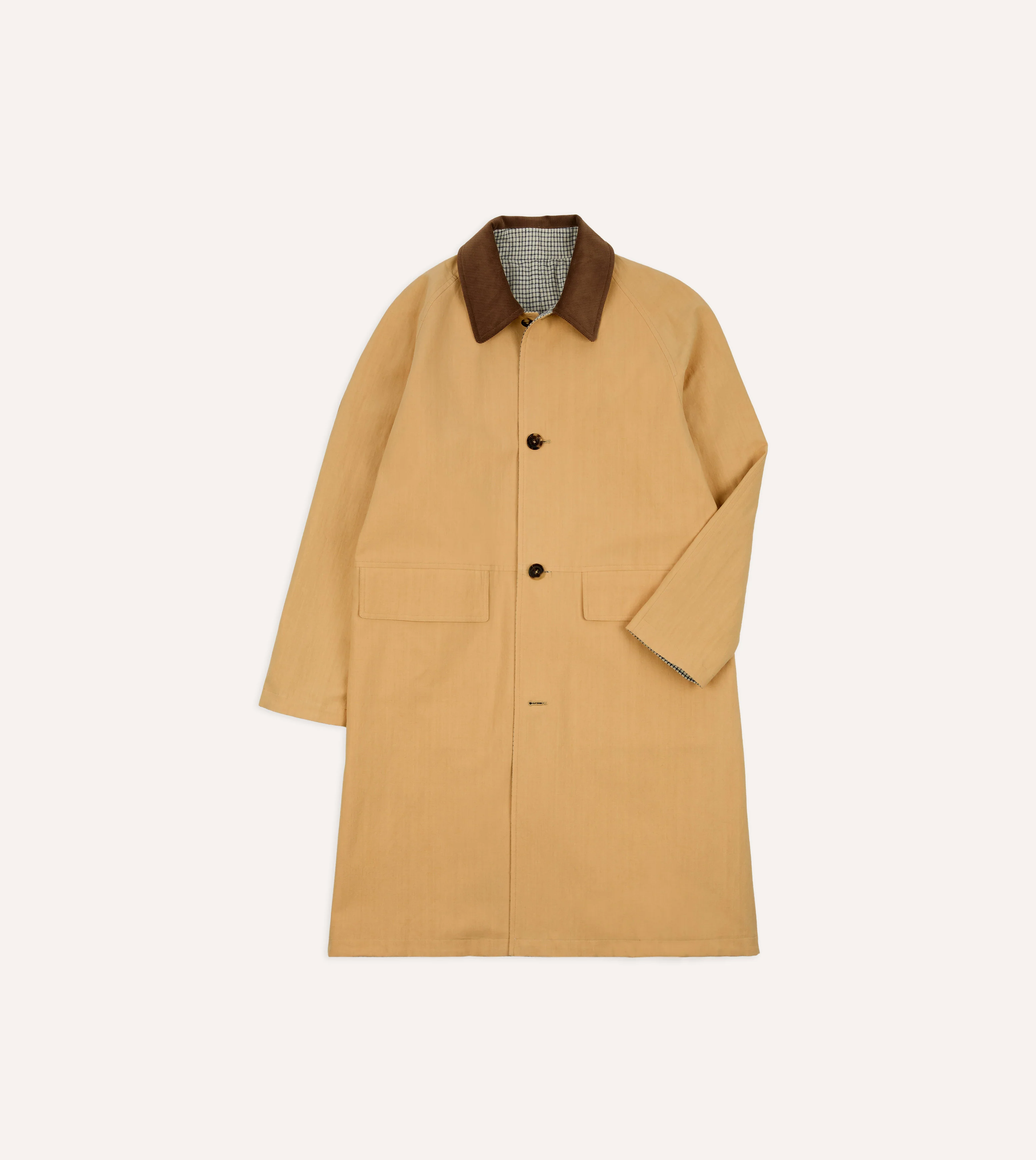 Reversible Linen–Cotton Raglan Mac - Image 3