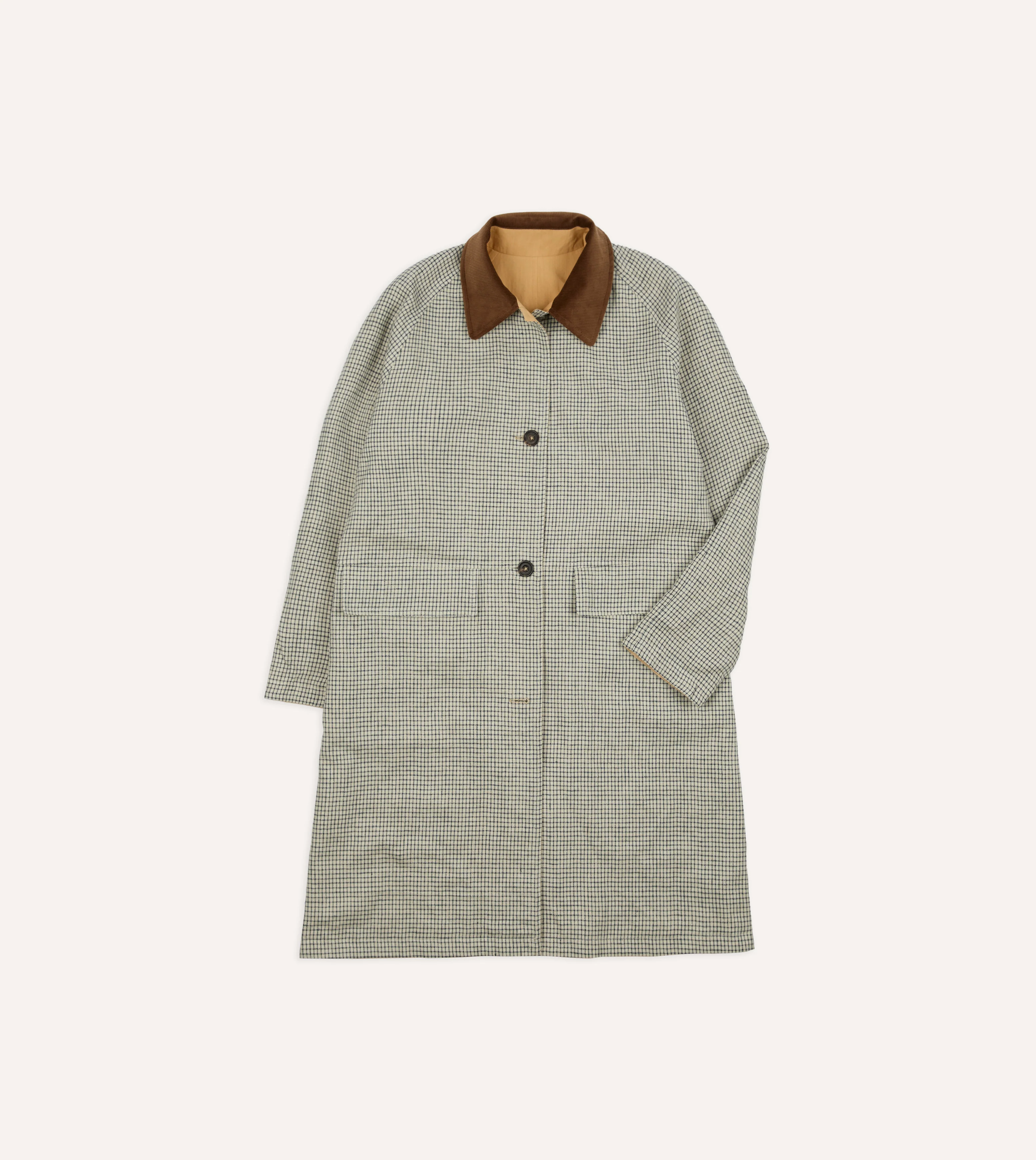 Reversible Linen–Cotton Raglan Mac - Image 4