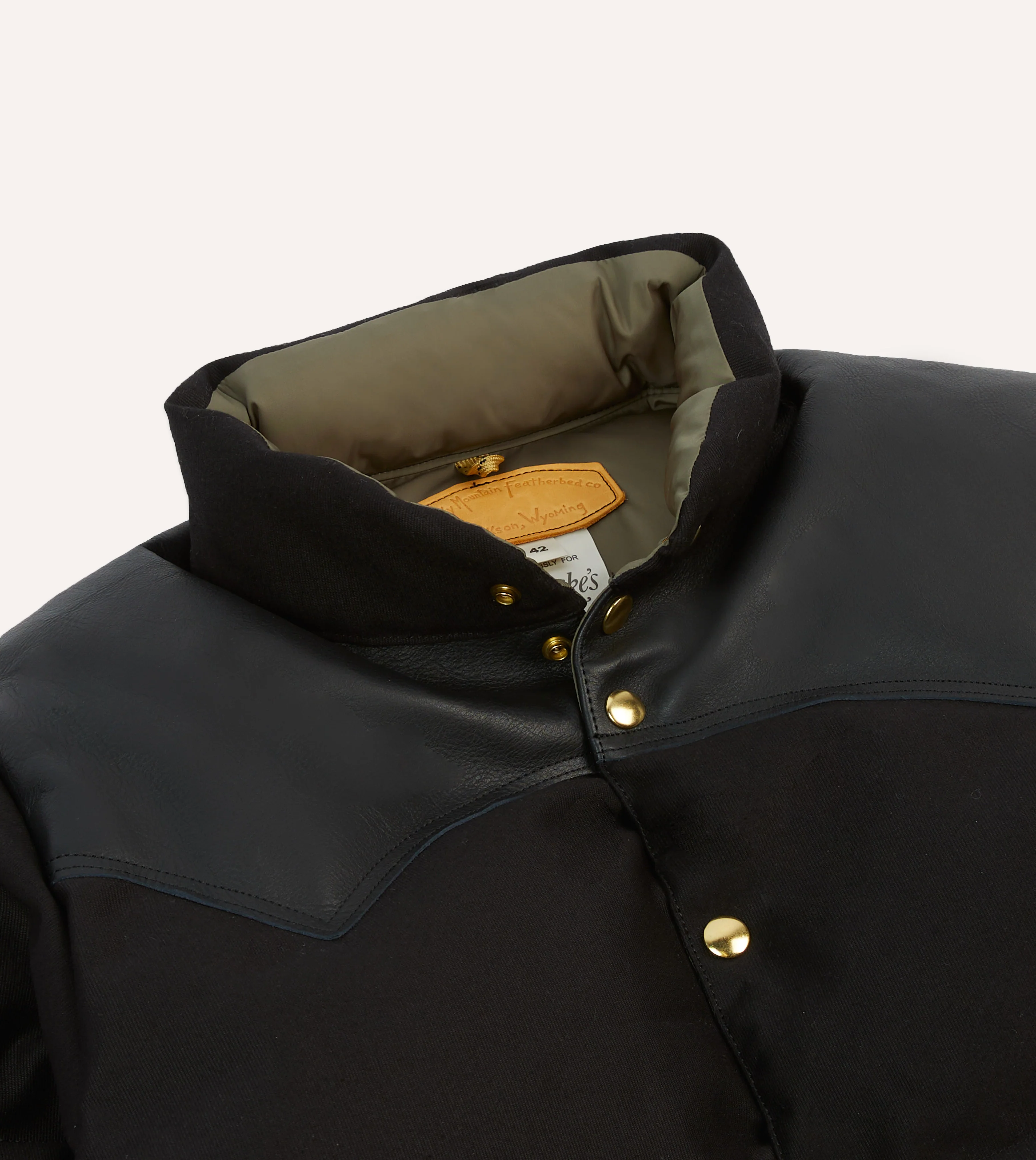 Rocky Mountain Featherbed for Drake's Black Cotton Christy Down Jacket - Image 3