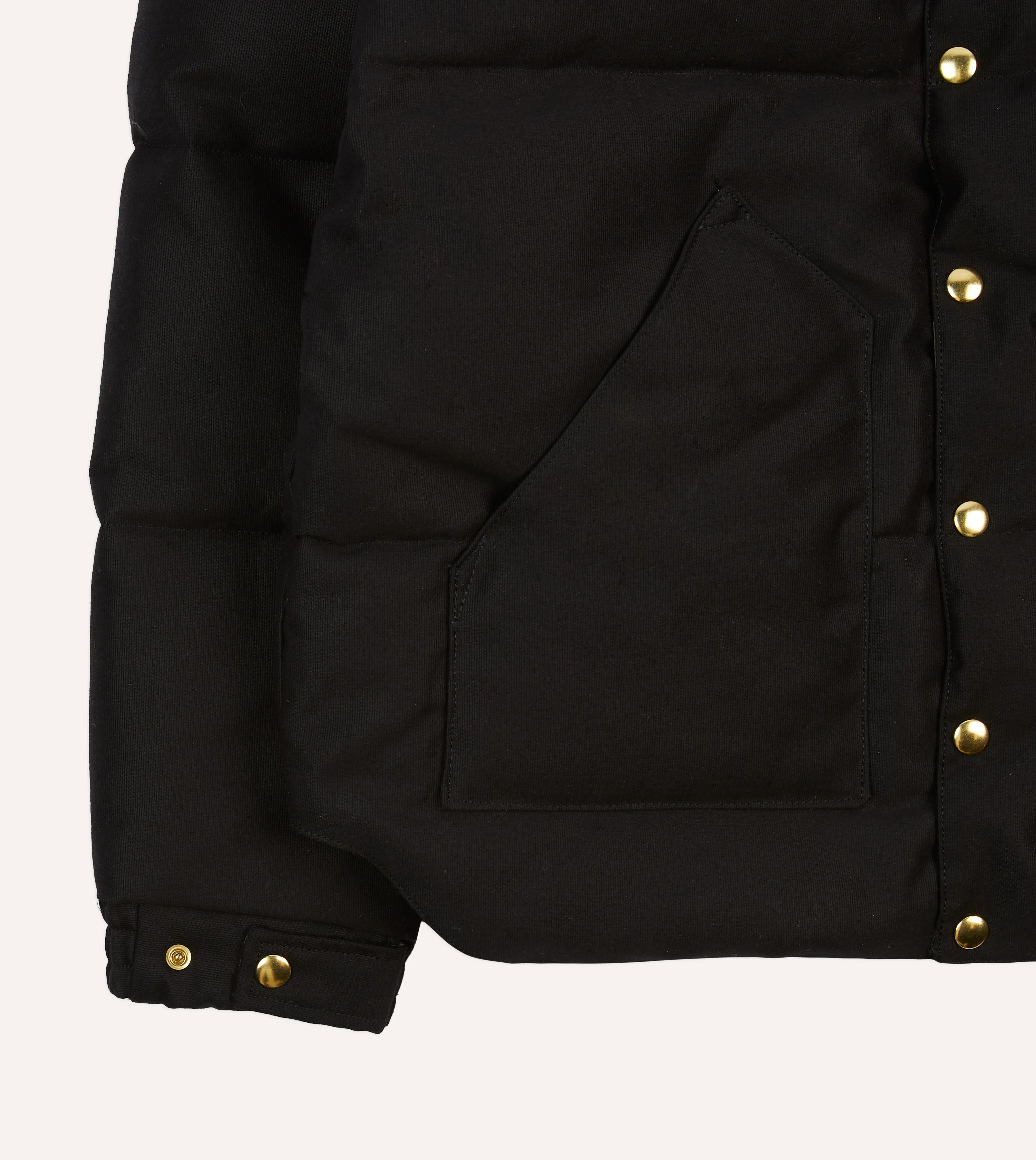 Rocky Mountain Featherbed for Drake's Black Cotton Christy Down Jacket - Image 5