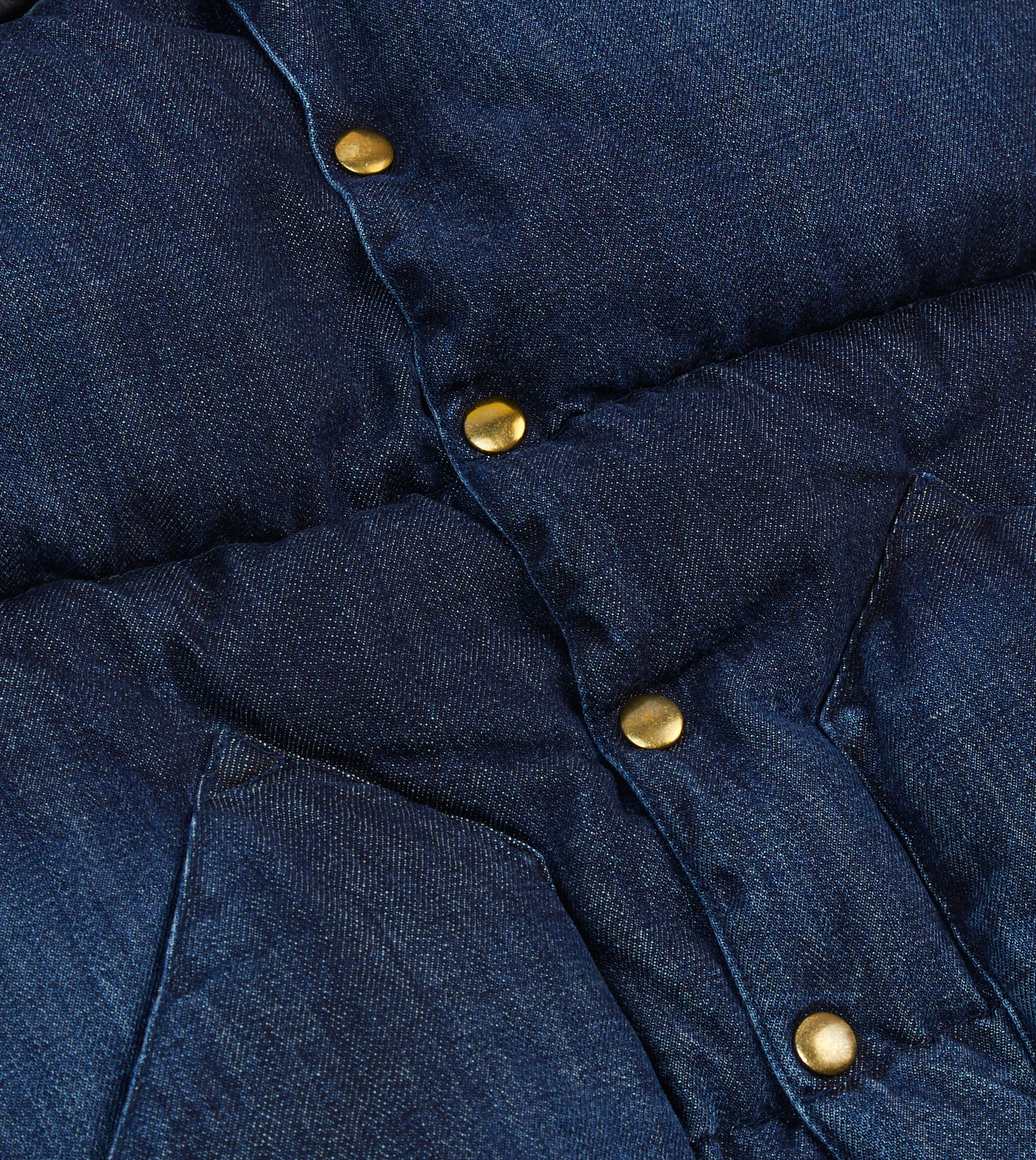 Rocky Mountain Featherbed for Drake's Indigo Denim Christy Down Vest - Image 4