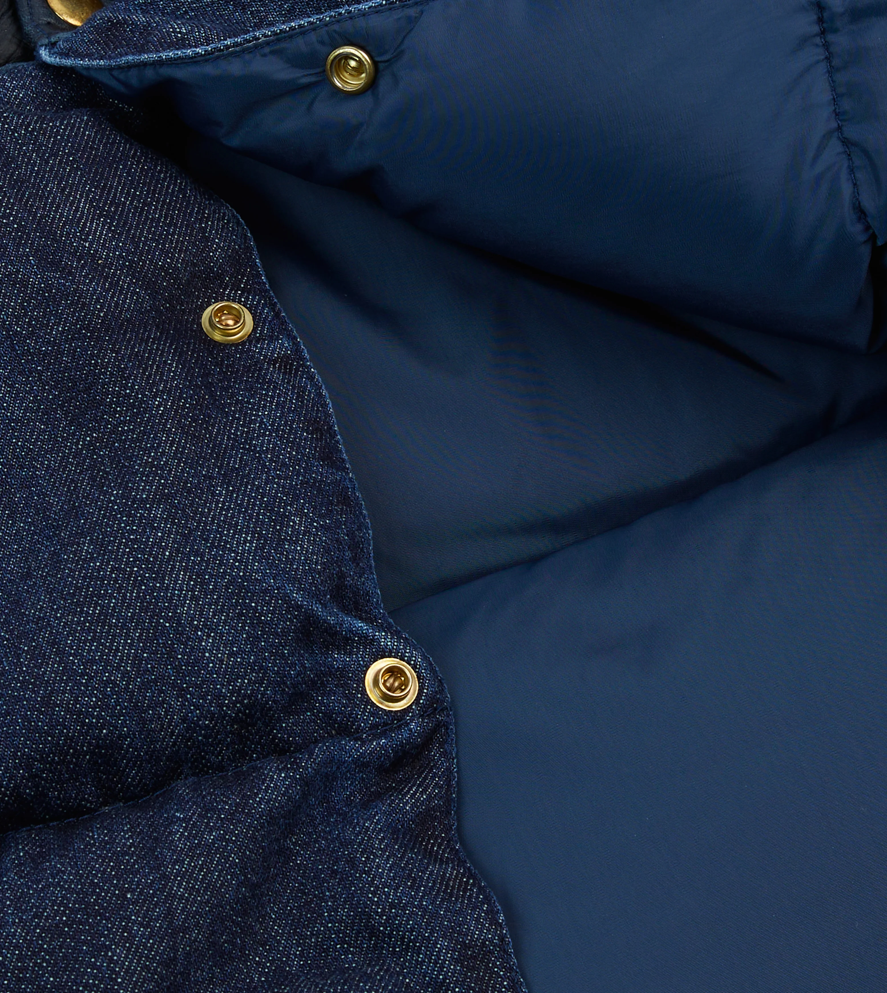Rocky Mountain Featherbed for Drake's Indigo Denim Christy Down Vest - Image 6