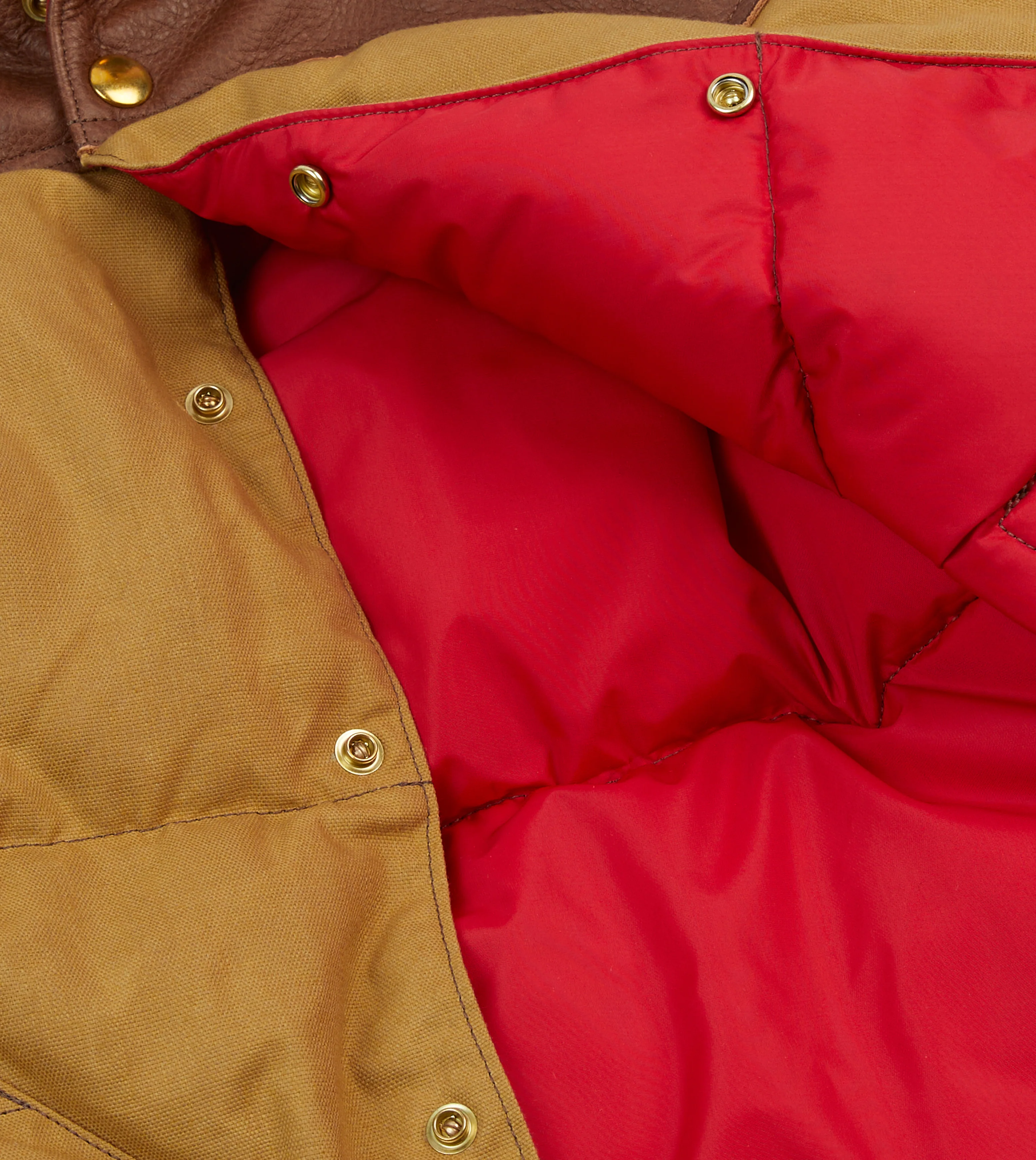 Rocky Mountain Featherbed for Drake's Tan Cotton Duck Canvas Christy Down Jacket - Image 6