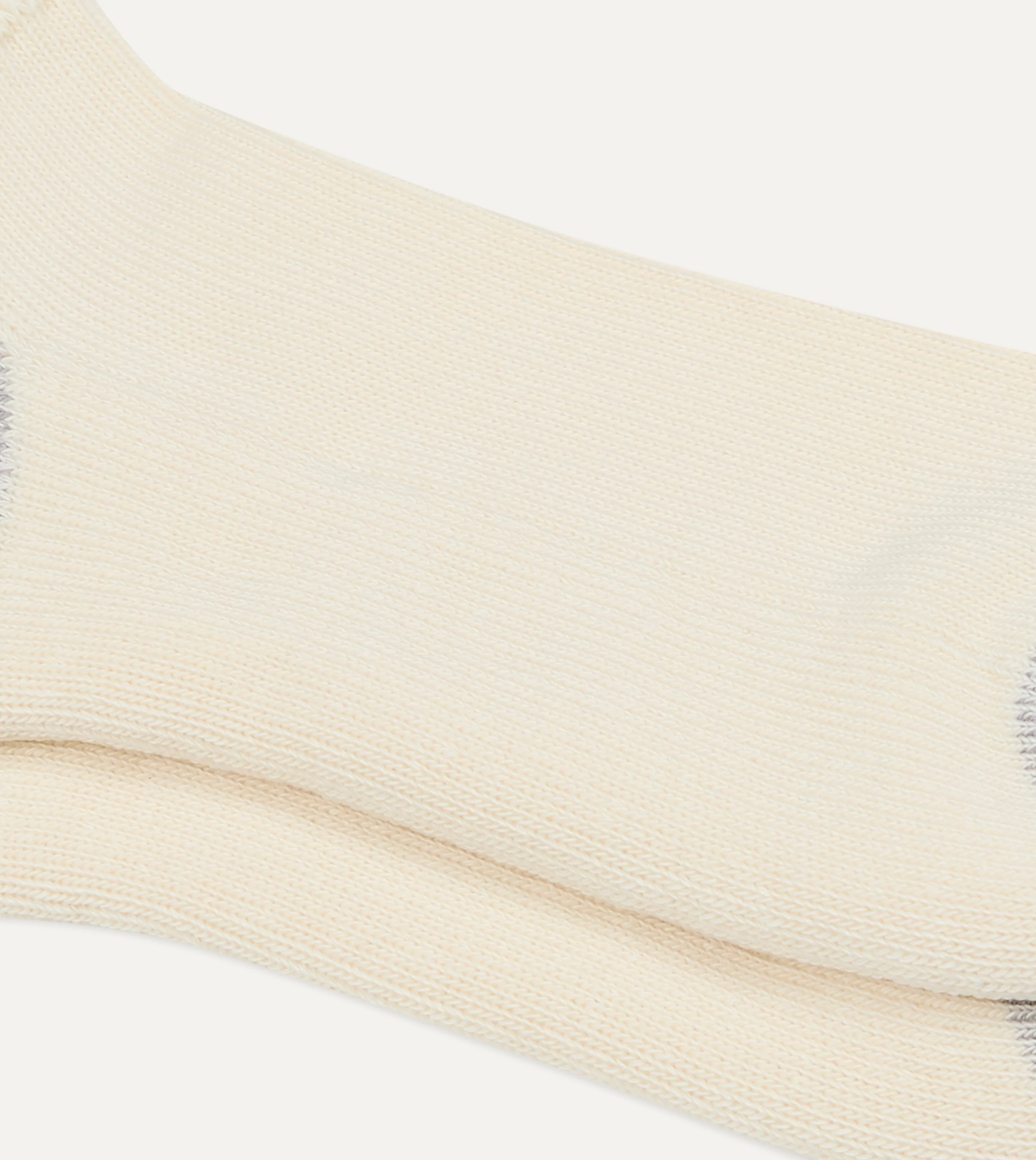 RoToTo Burgundy and Yellow Cotton Crew Socks - Image 2