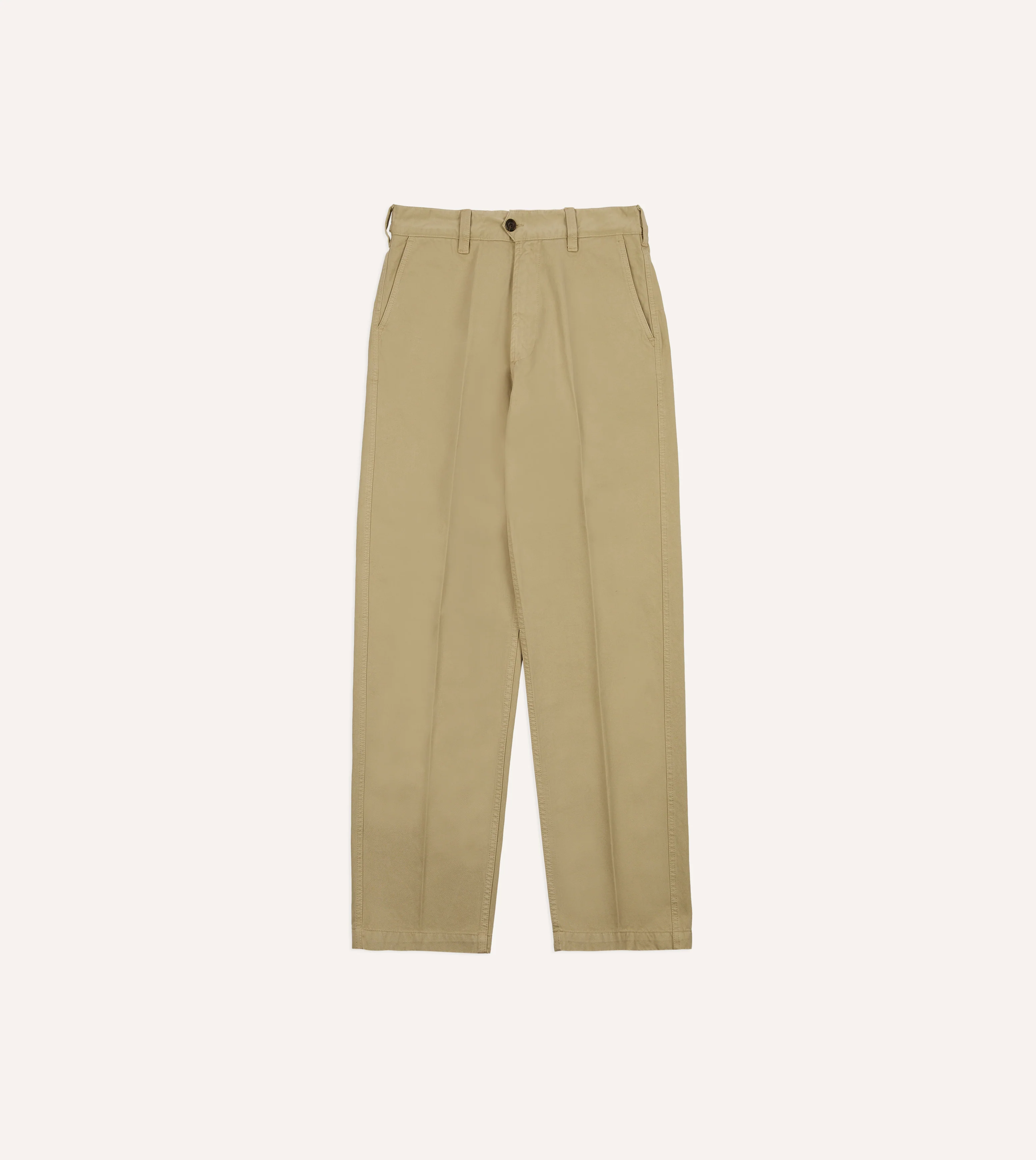 Sand Heavy Cotton Flat Front Chino - Image 3