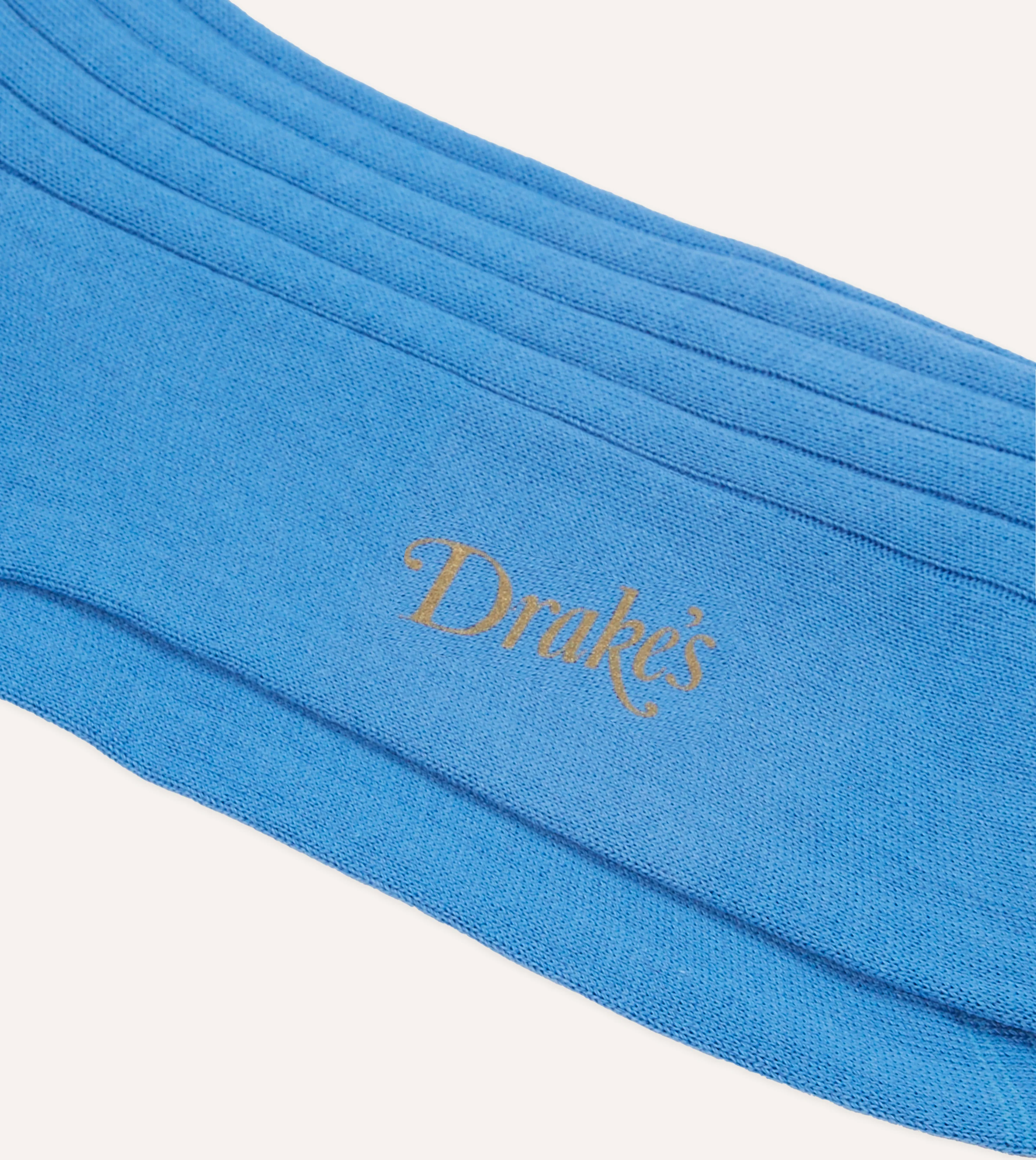 Sky Blue Cotton Mid-Calf Socks - Image 2