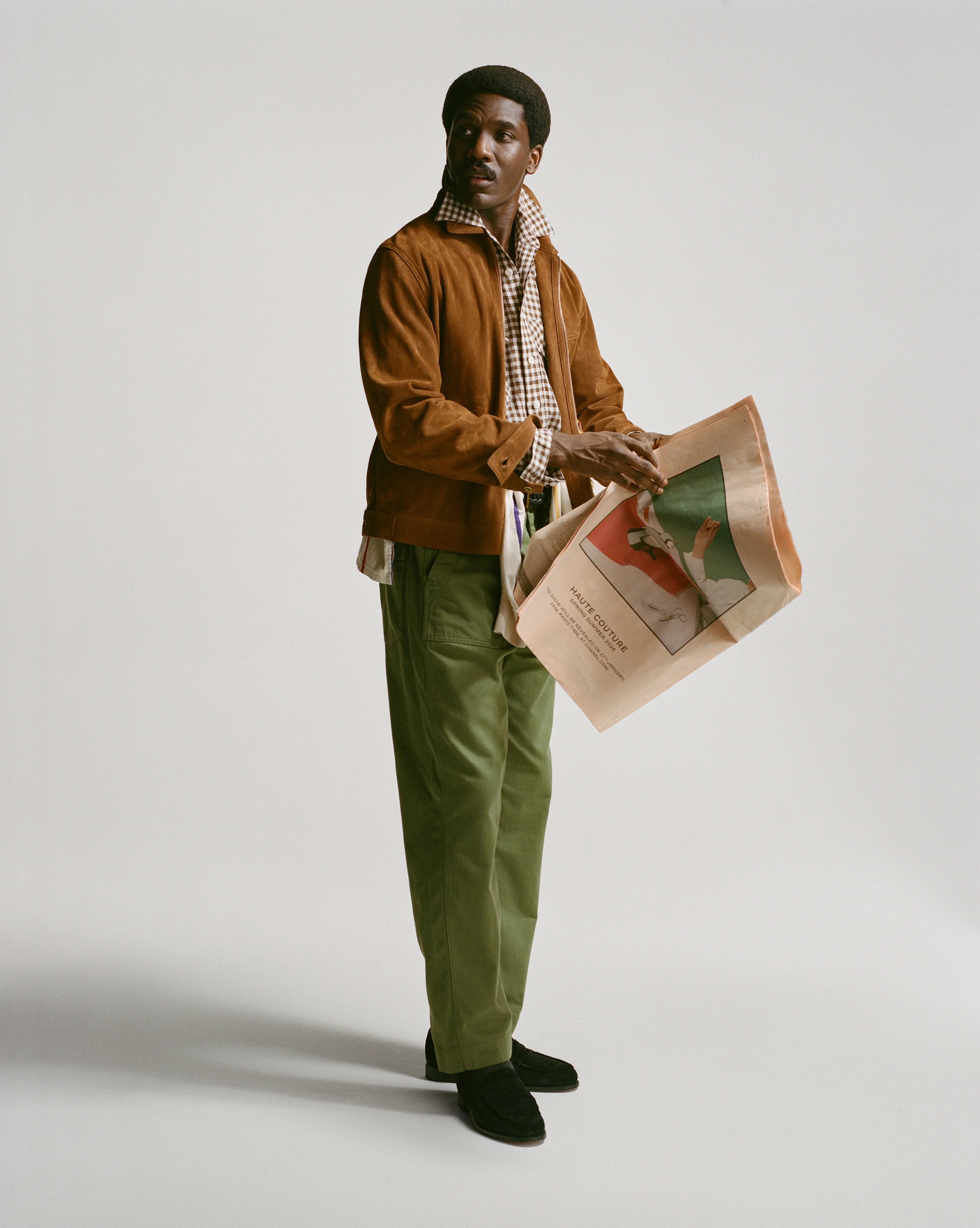 Snuff Raw Suede Blouson Jacket - Image 11
