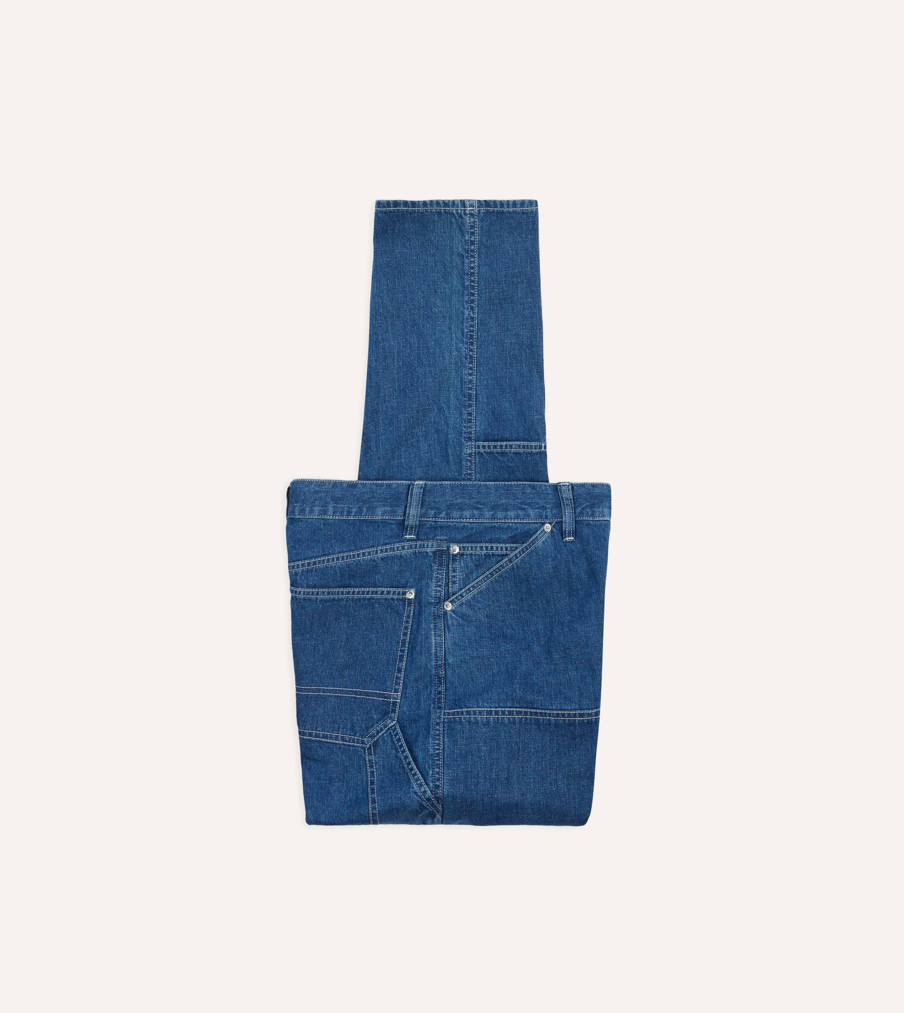 Stone Wash Selvedge Denim Carpenter Pant