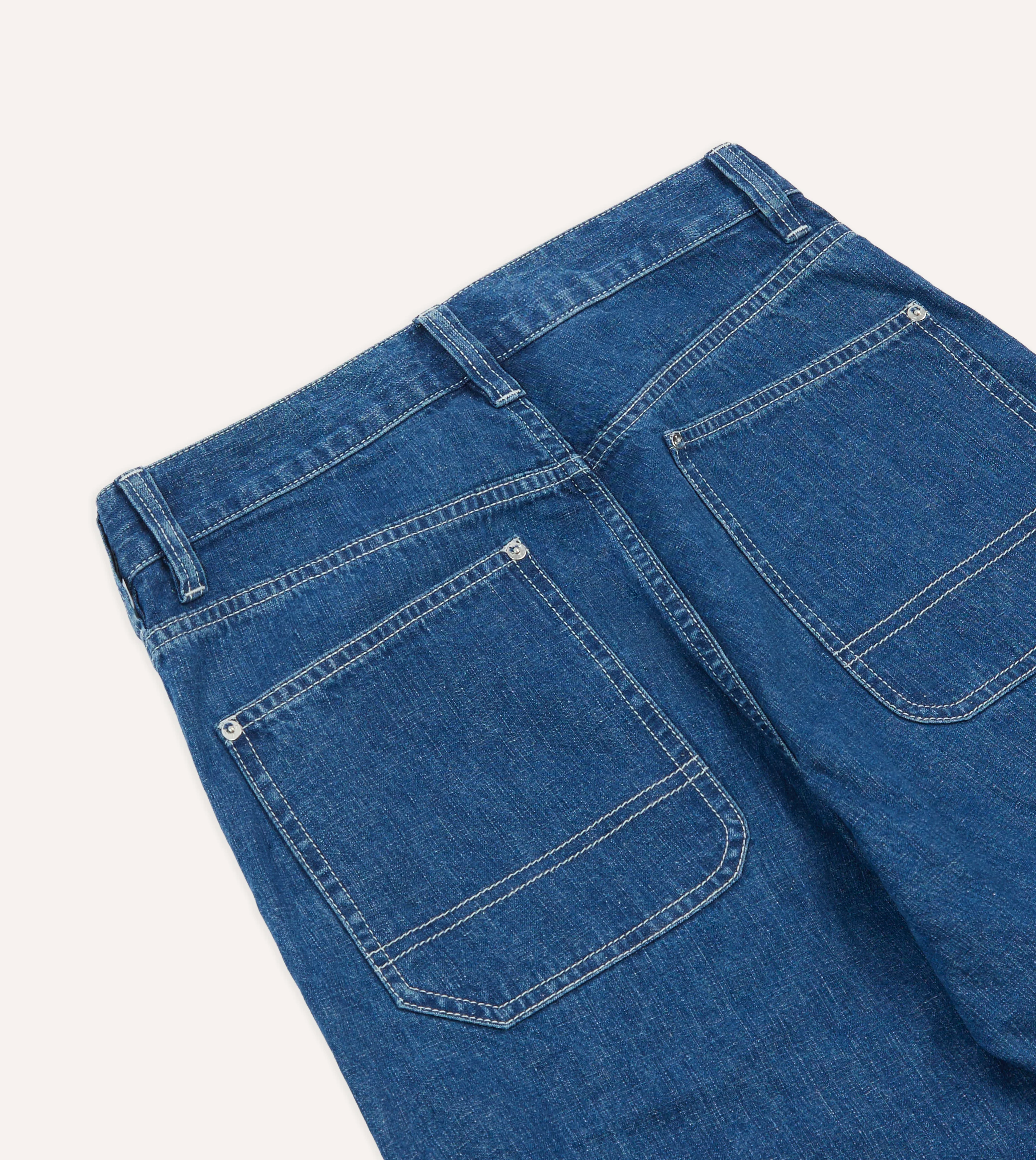 Stone Wash Selvedge Denim Carpenter Pant - Image 5
