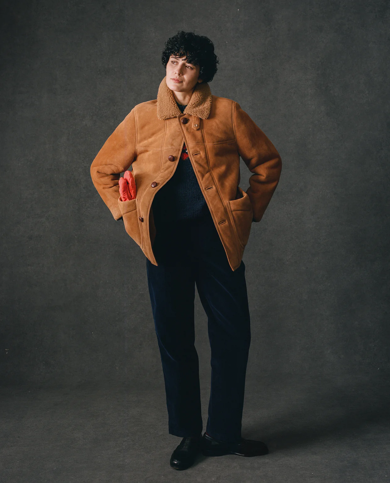 Tan Western Shearling Jacket - Image 9