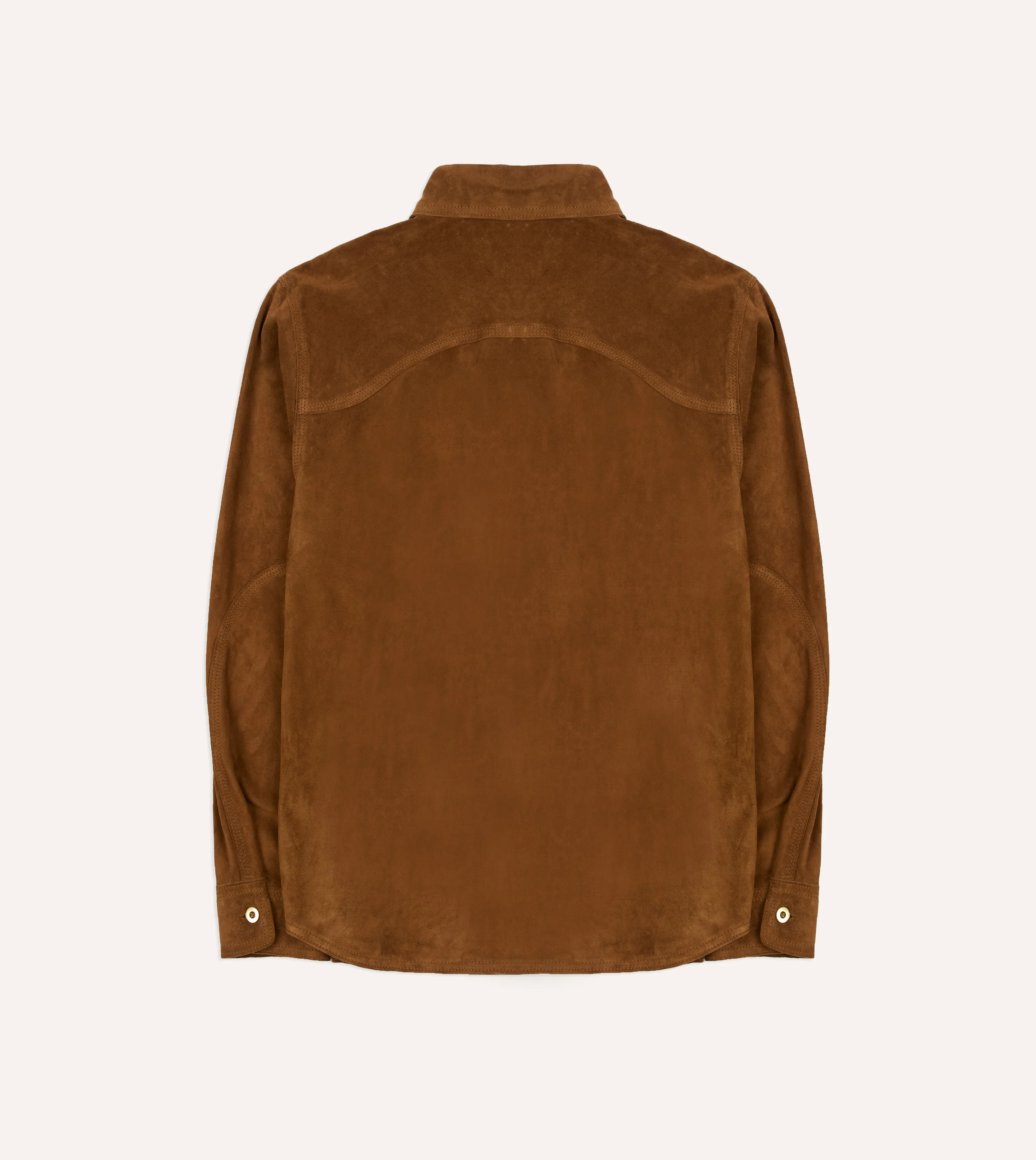 Tobacco Raw Suede Overshirt - Image 7