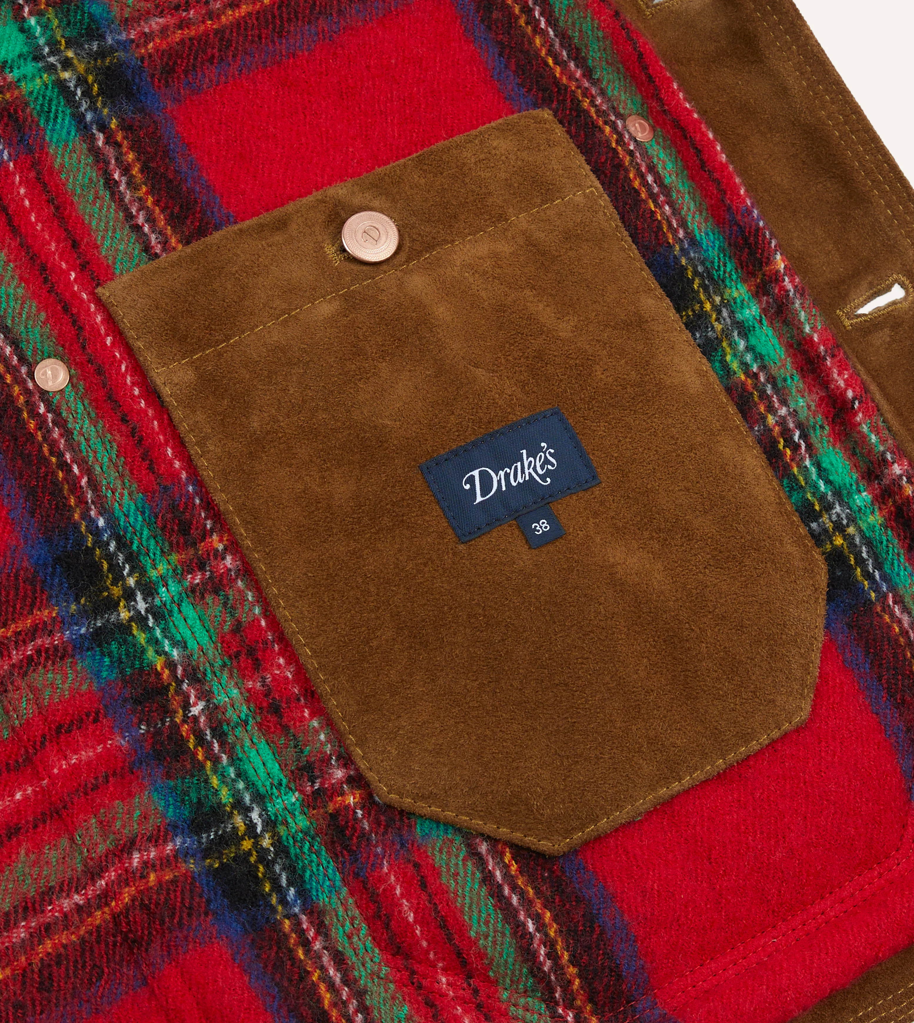 Tobacco Suede Blanket Lined Welder Jacket - Image 7