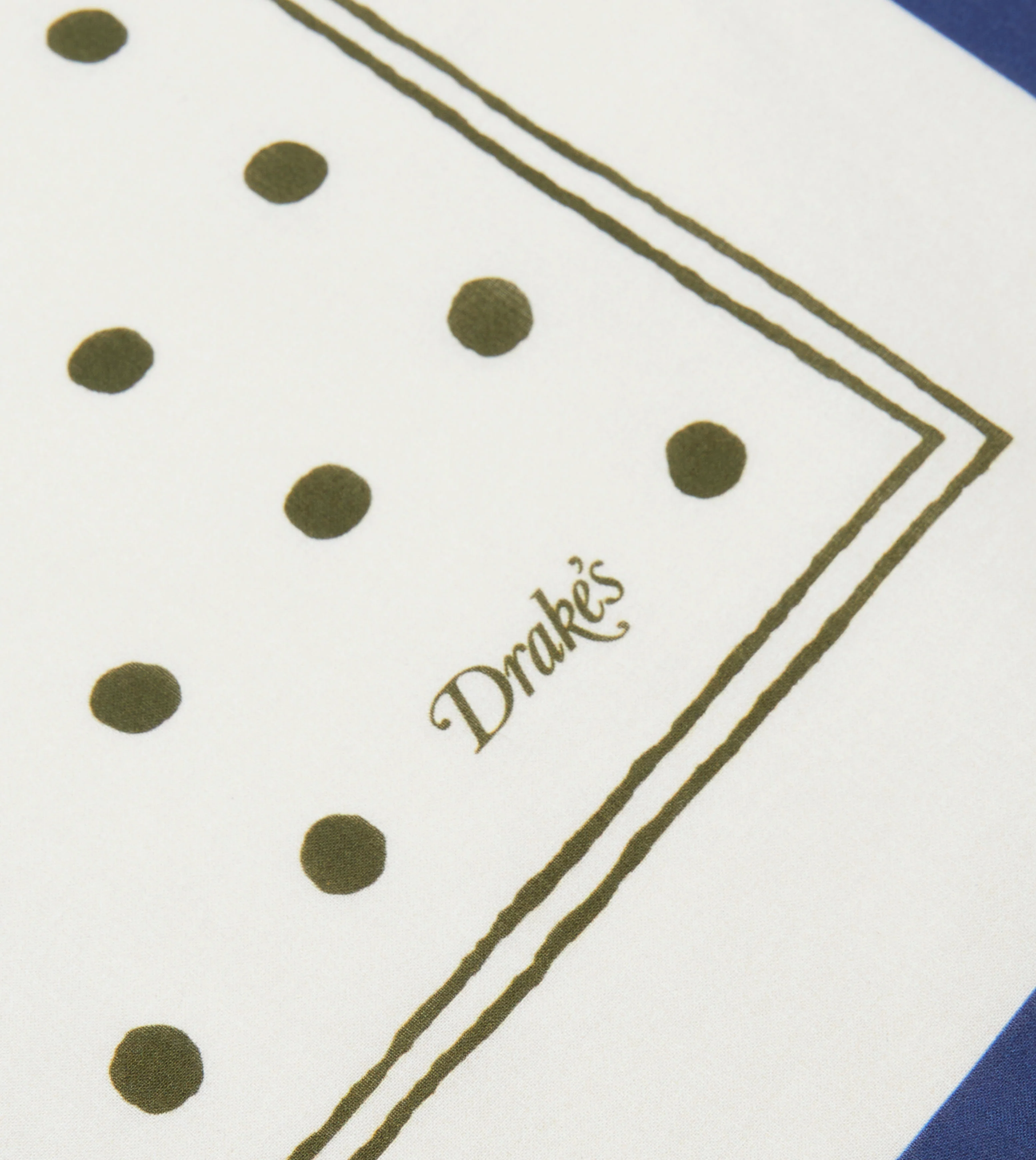 White and Green Polka Dot Print Bandana - Image 4