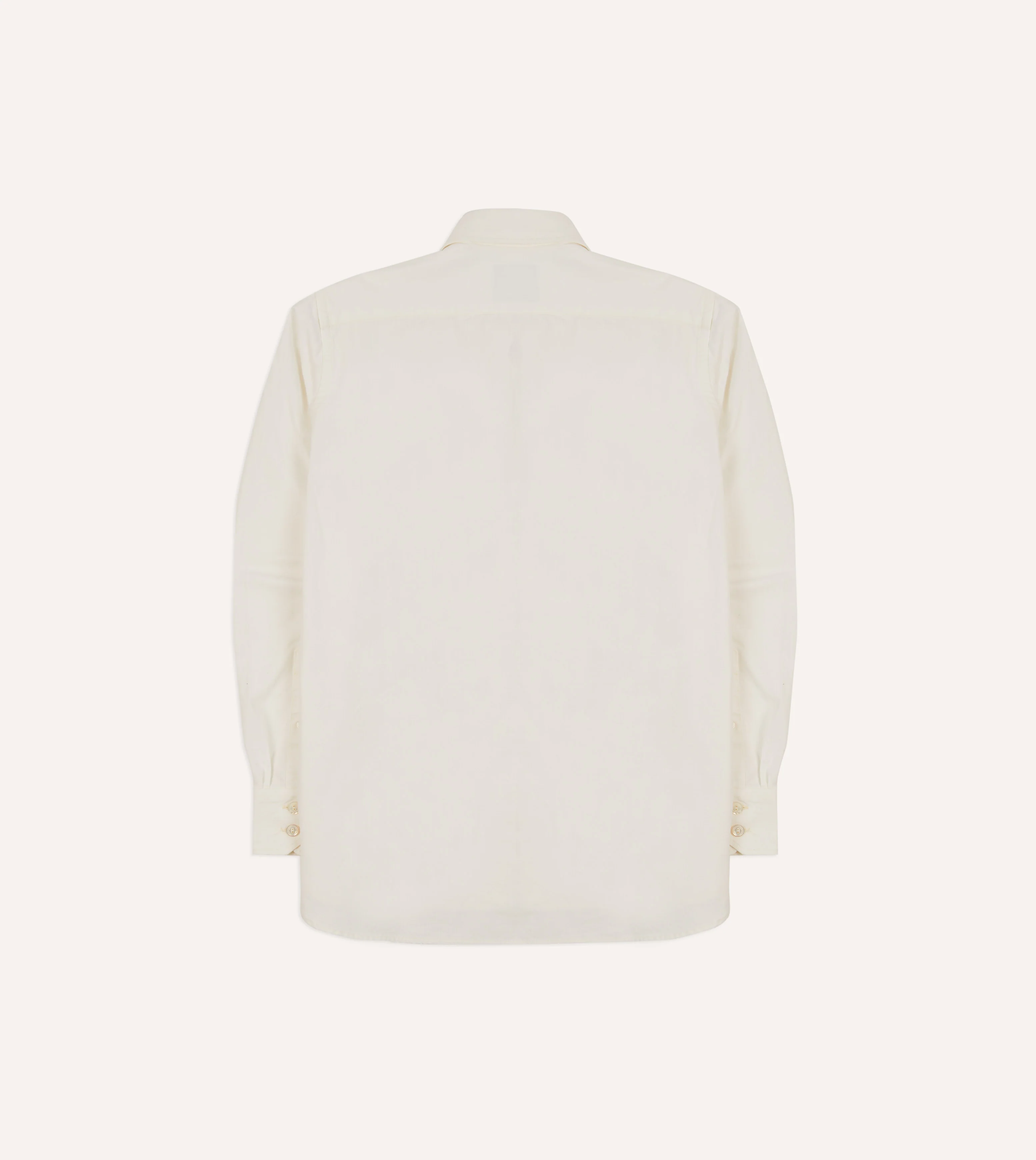 White Cotton Two-Pocket Work Shirt - Image 6