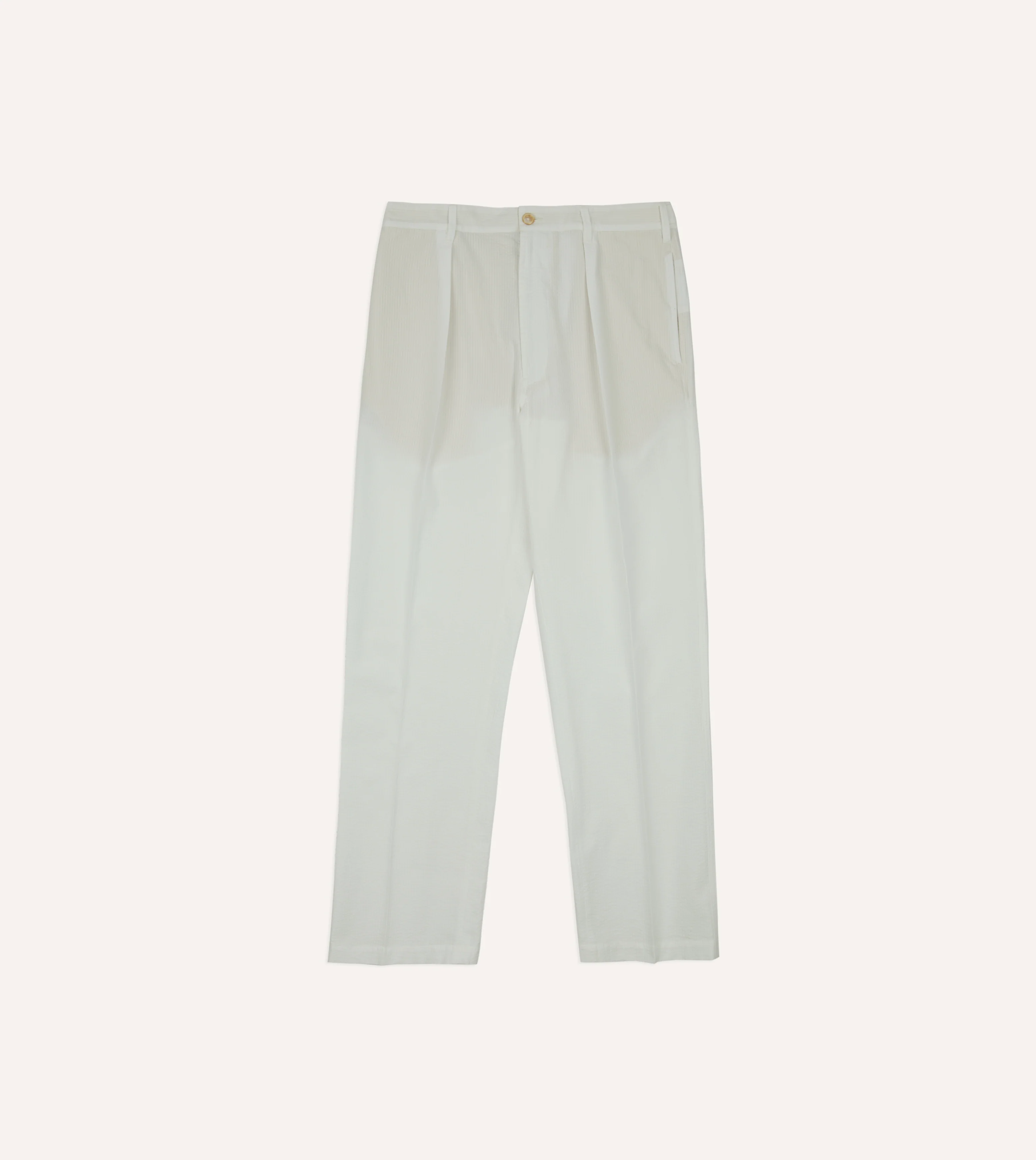 White Seersucker Games Trousers - Image 3
