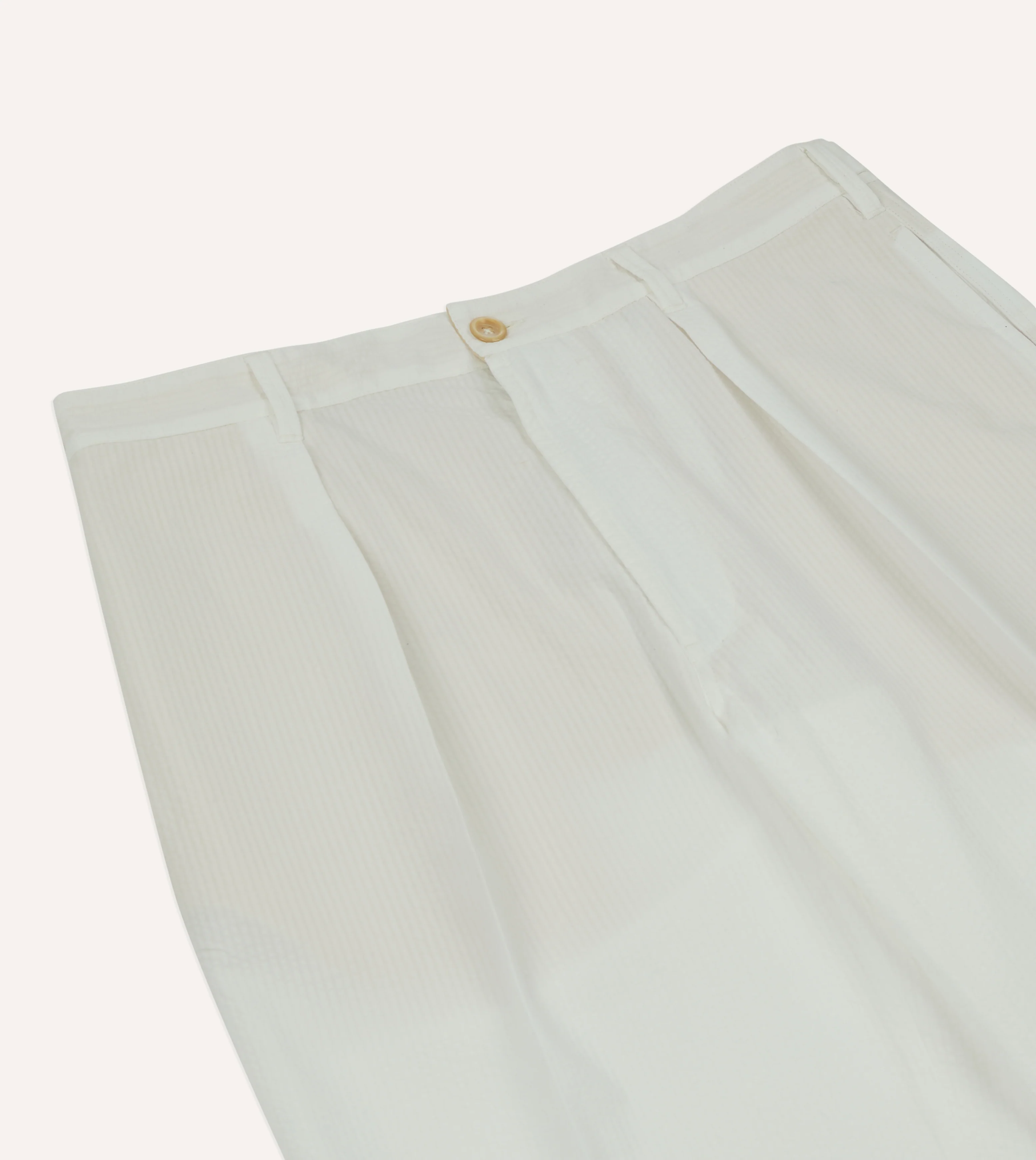 White Seersucker Games Trousers - Image 4